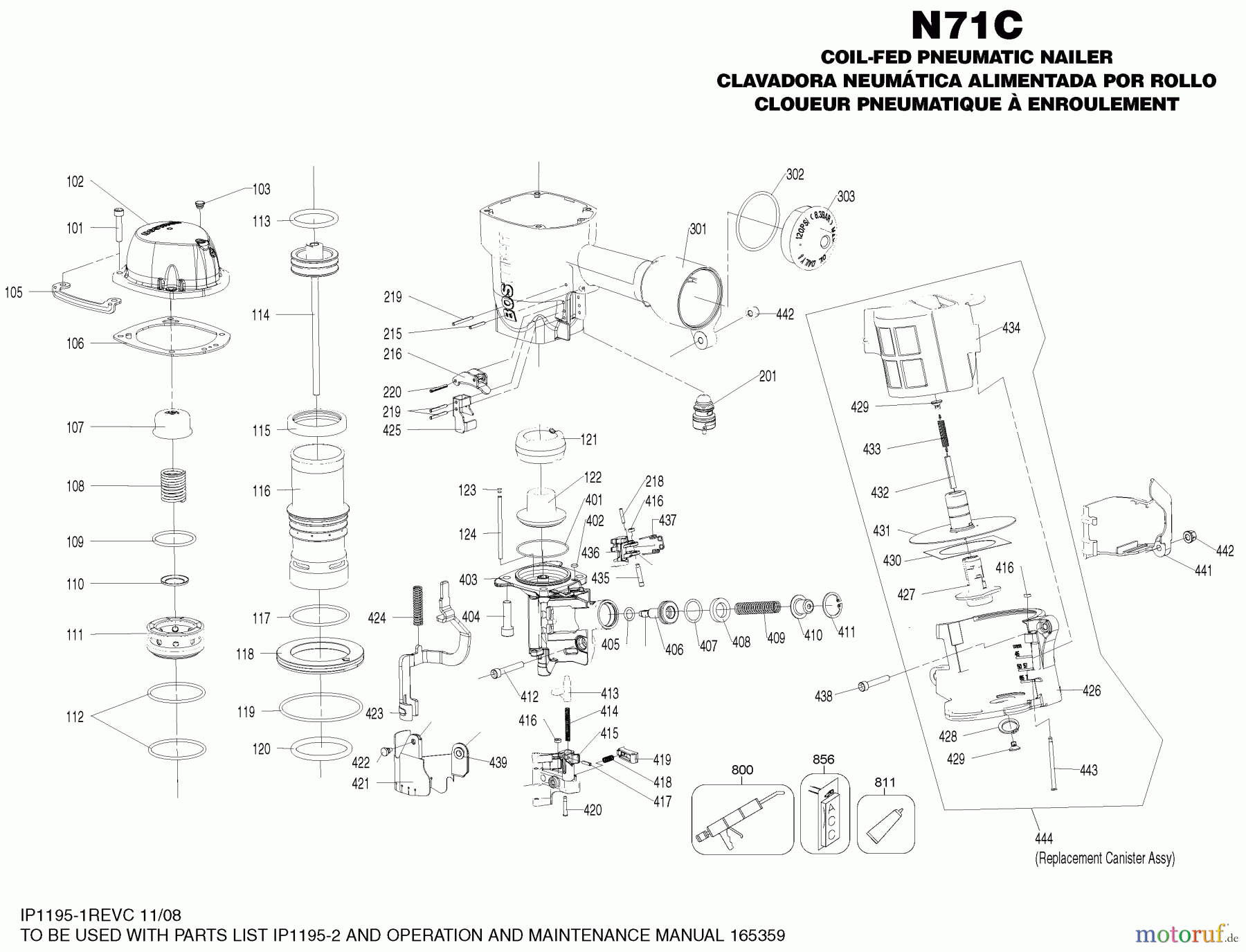 BOSTITCH NAILERS COIL-FED NAILER N71C Seite 1