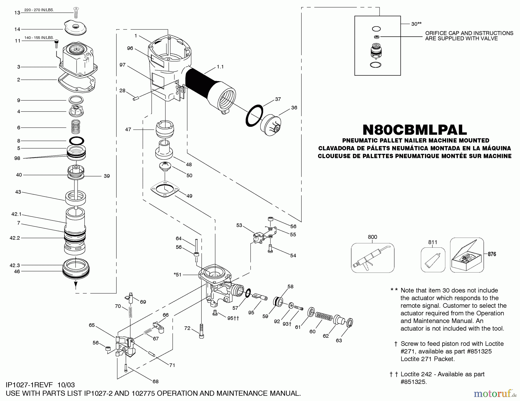  BOSTITCH NAILERS COIL NAGLER N80CBMLPAL Seite 1