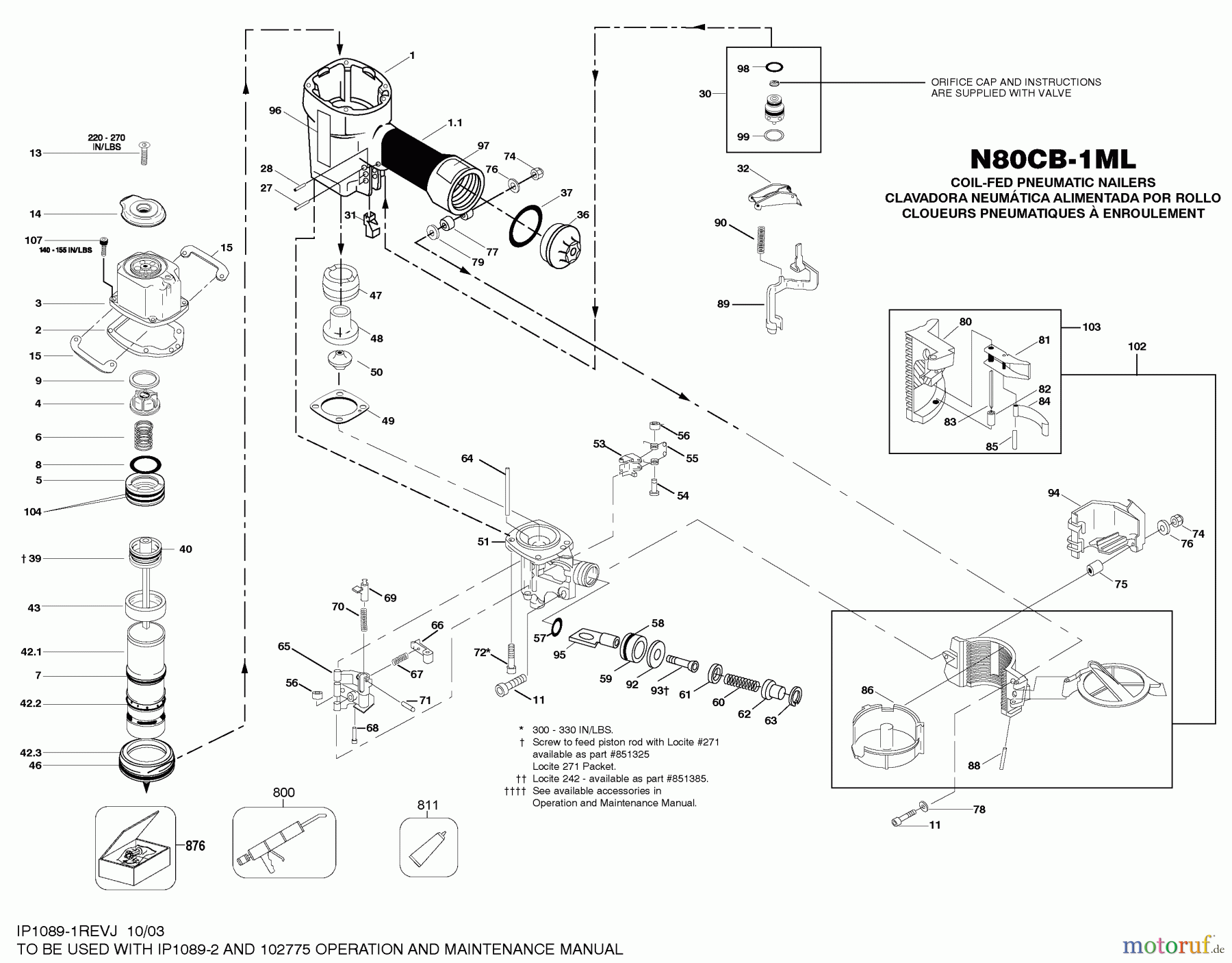 BOSTITCH NAILERS NAGLER N80CB-1ML Seite 1