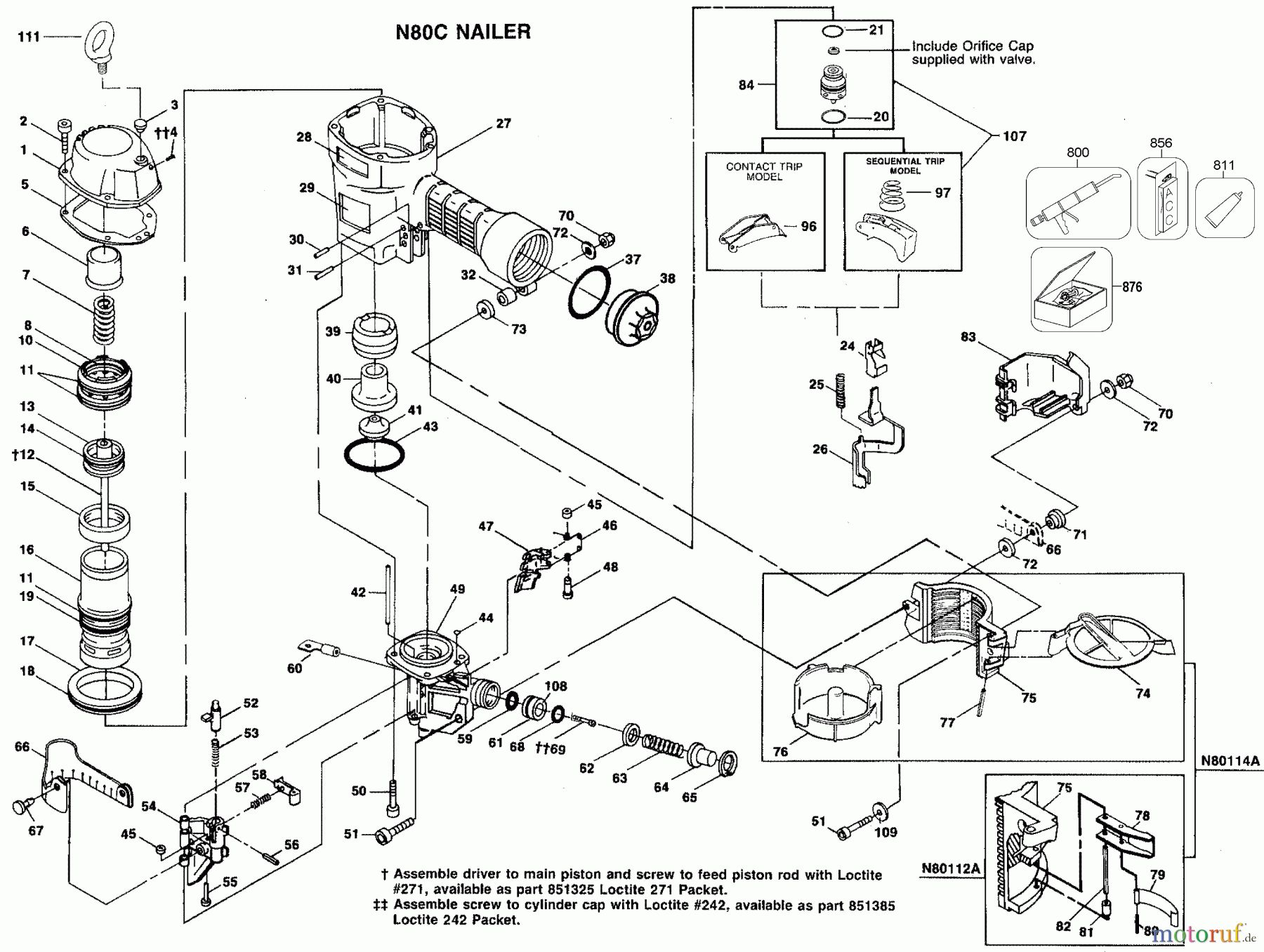 BOSTITCH NAILERS COIL-FED NAILER N80C Seite 1