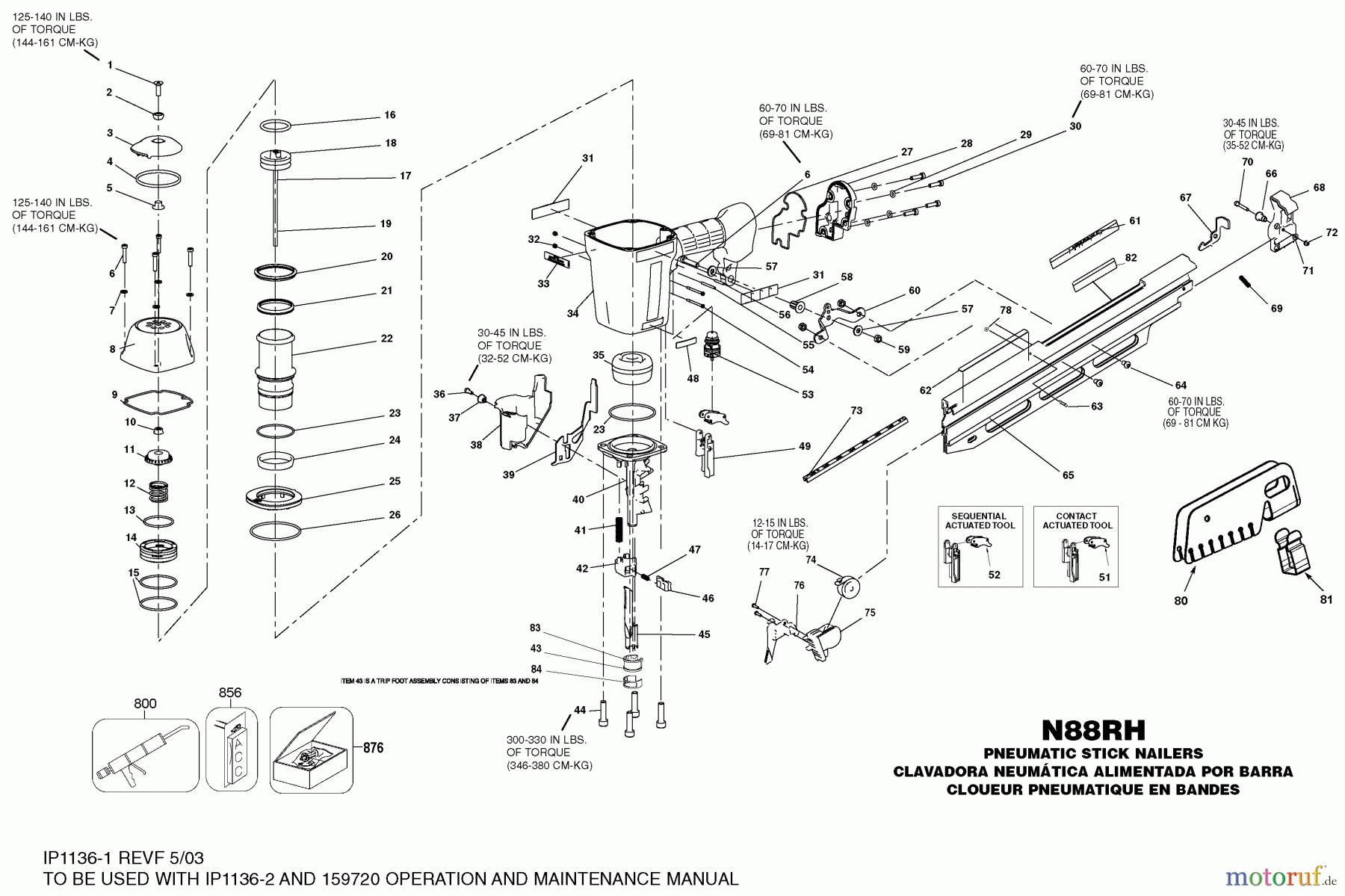 BOSTITCH NAILERS NAGLER N88RH Seite 1