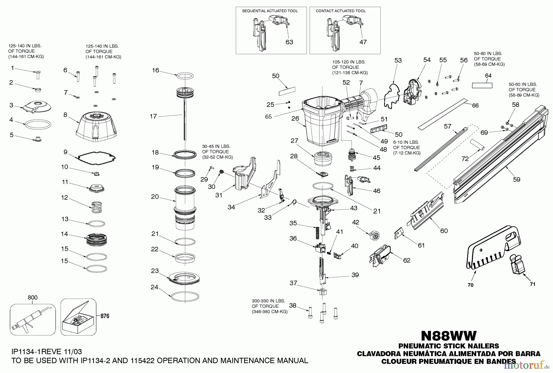  BOSTITCH NAILERS NAGLER N88WW Seite 1