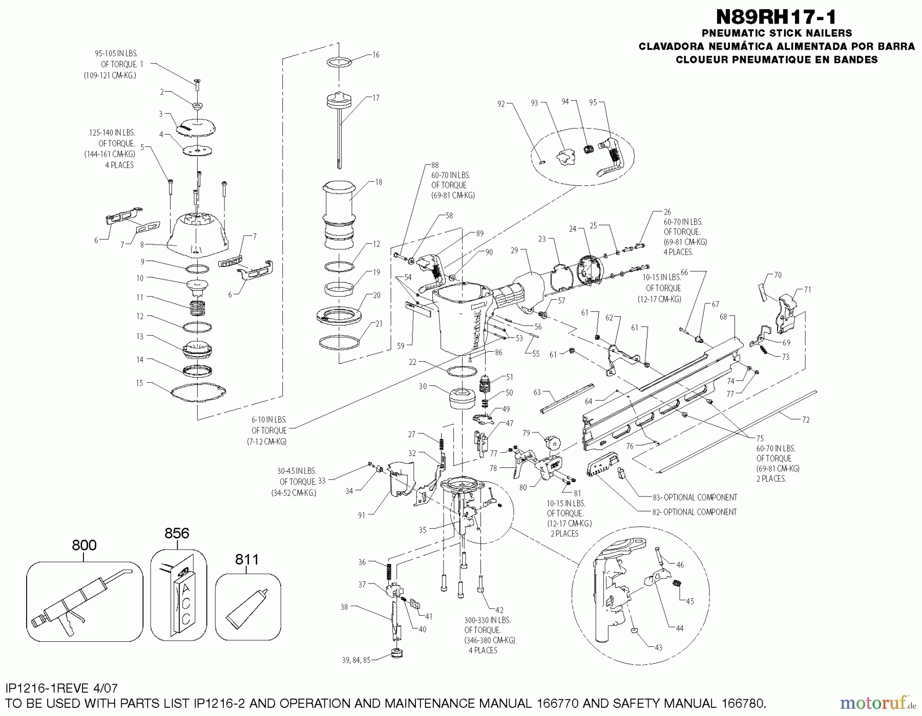 BOSTITCH NAILERS NAGLER N89RH17-2MCN Seite 1