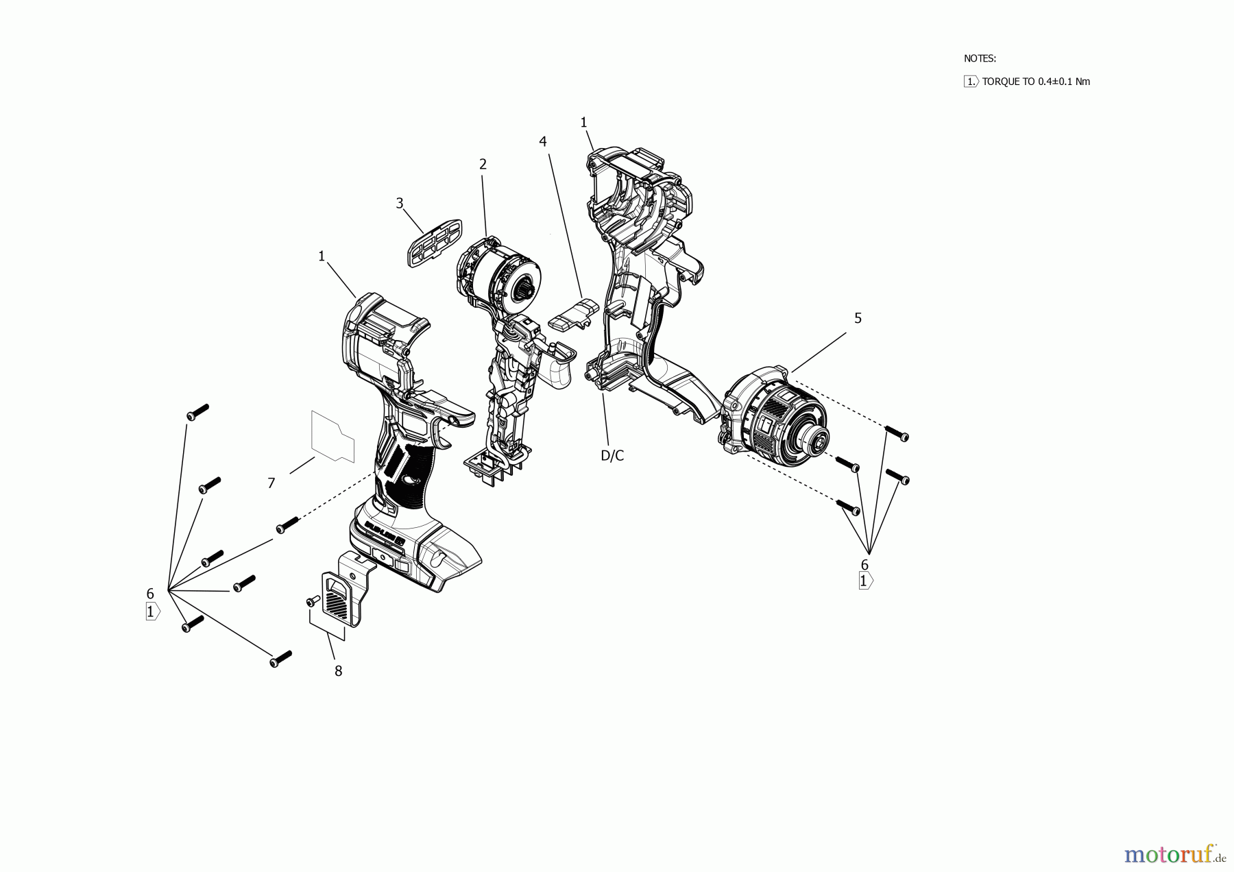 CRAFTSMAN CORDLESS DRILLS AKKU-SCHAUBENDREHER CMCF610B Seite 1