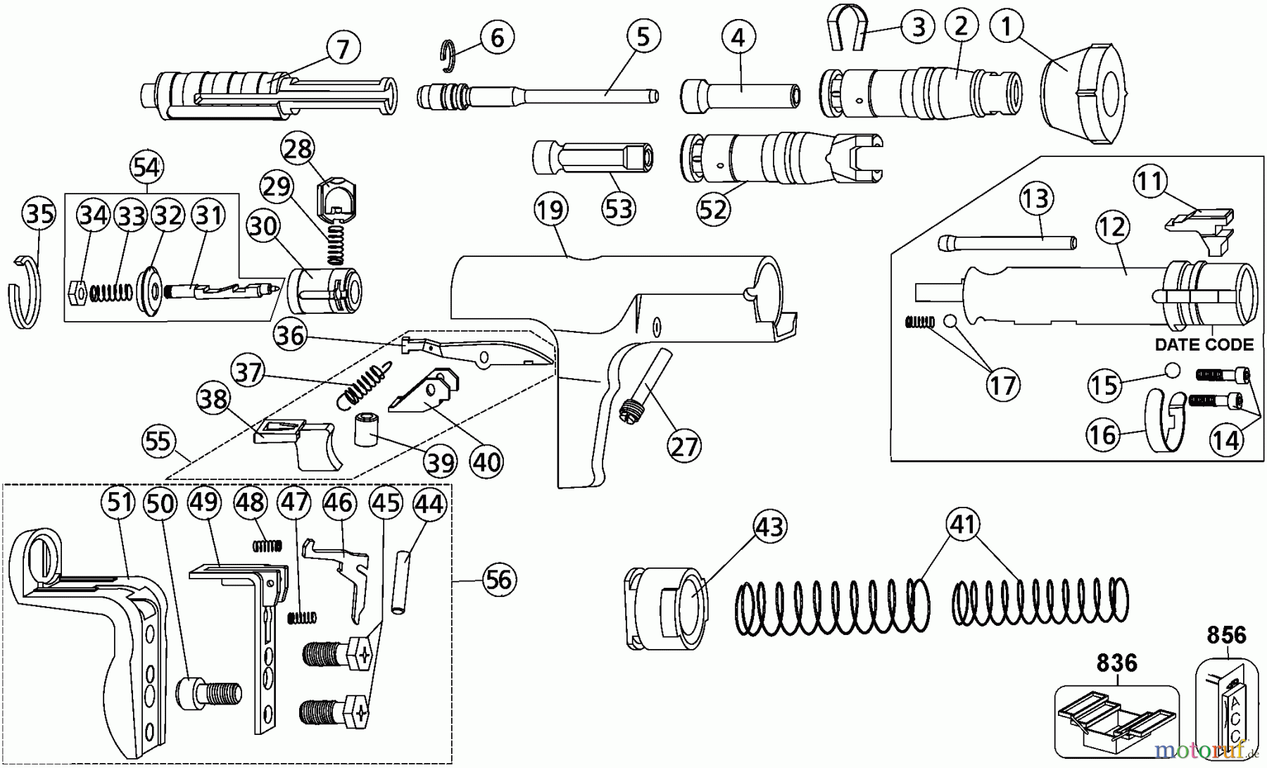 DEWALT BEFESTIGUNG PULVER AKTIVIERT P3500 SEMI AUTO TOOL DDF212035P Seite 1