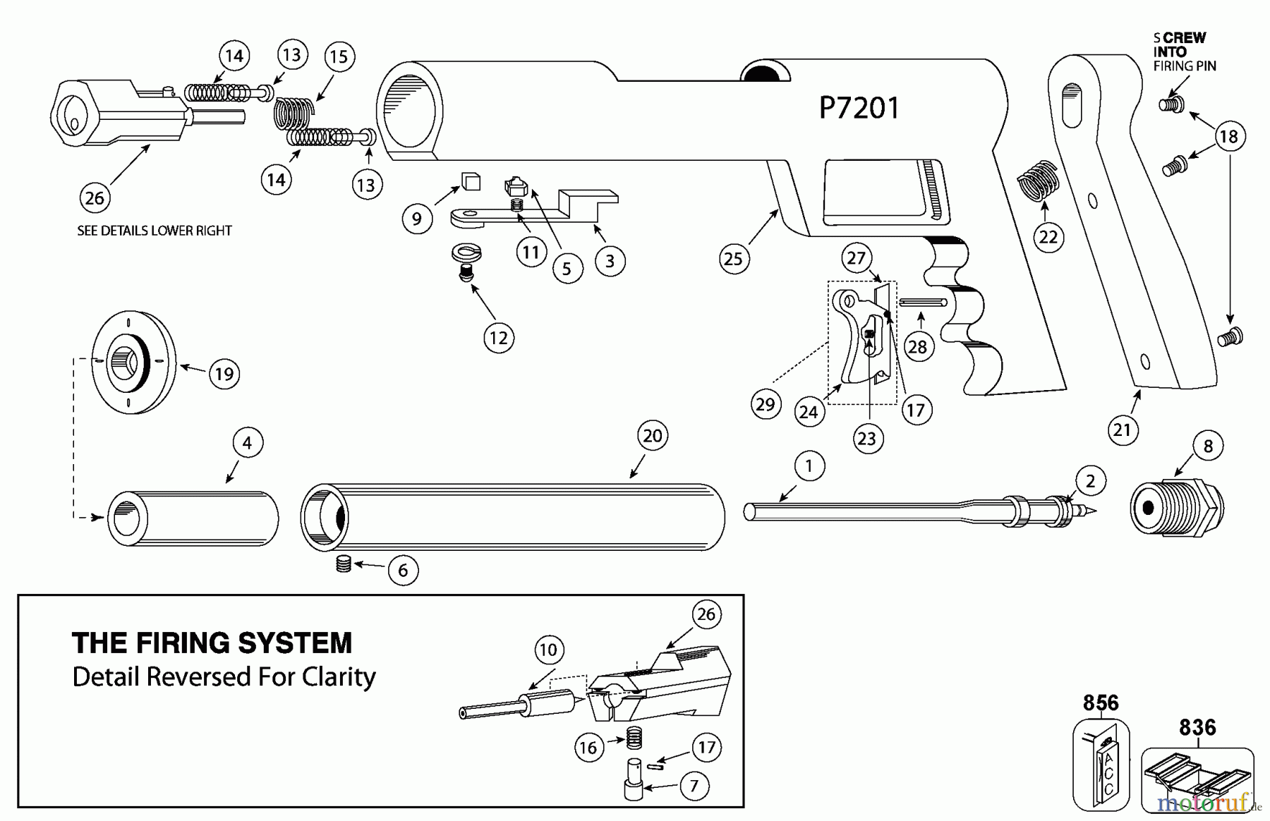  DEWALT BEFESTIGUNG PULVER AKTIVIERT P7201 POWDER TOOL BLISTER 52005-PWR Seite 1