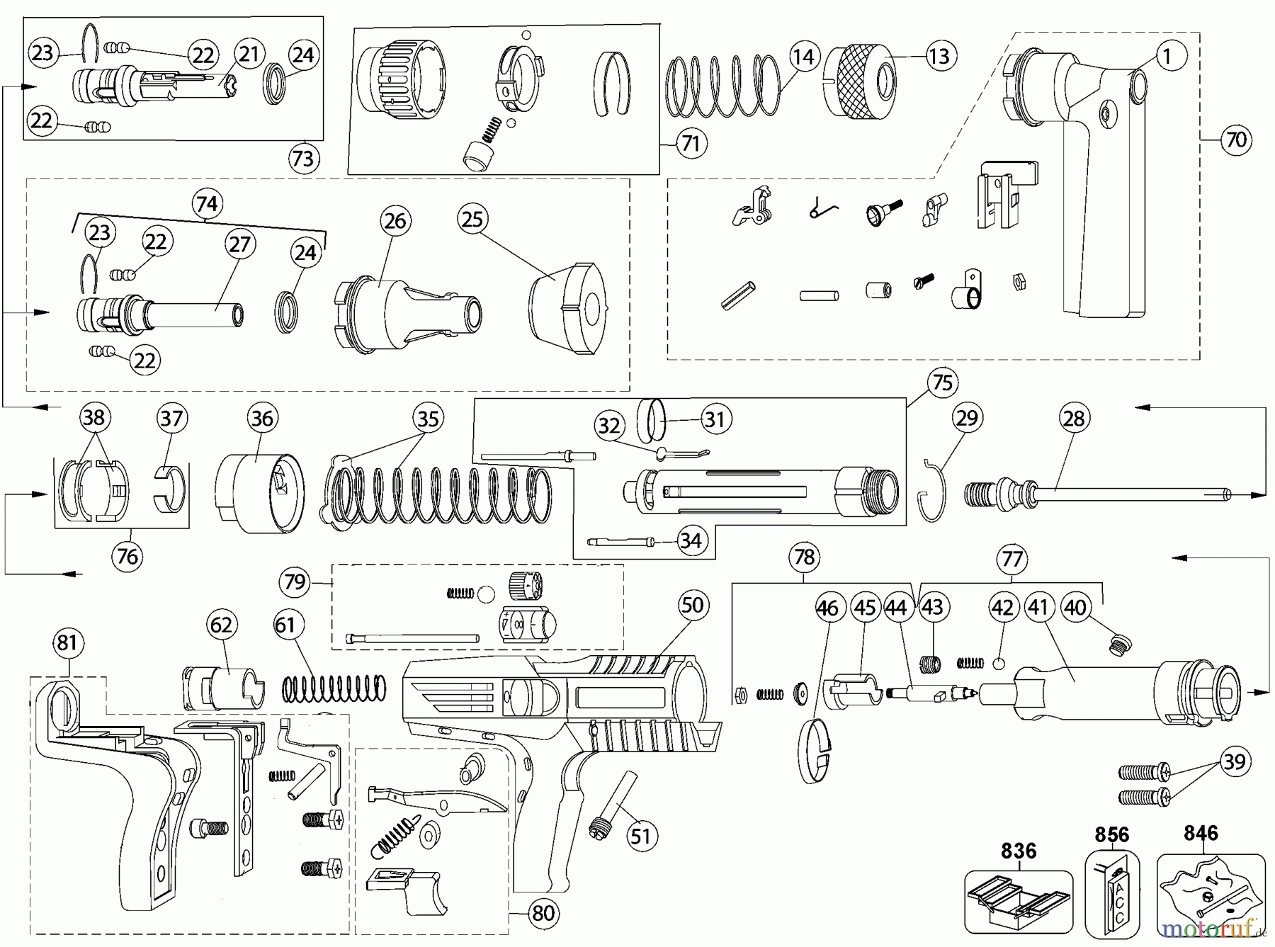  DEWALT BEFESTIGUNG PULVER AKTIVIERT PA-351 DELUXE POWDER TOOL 50266-PWR Seite 1