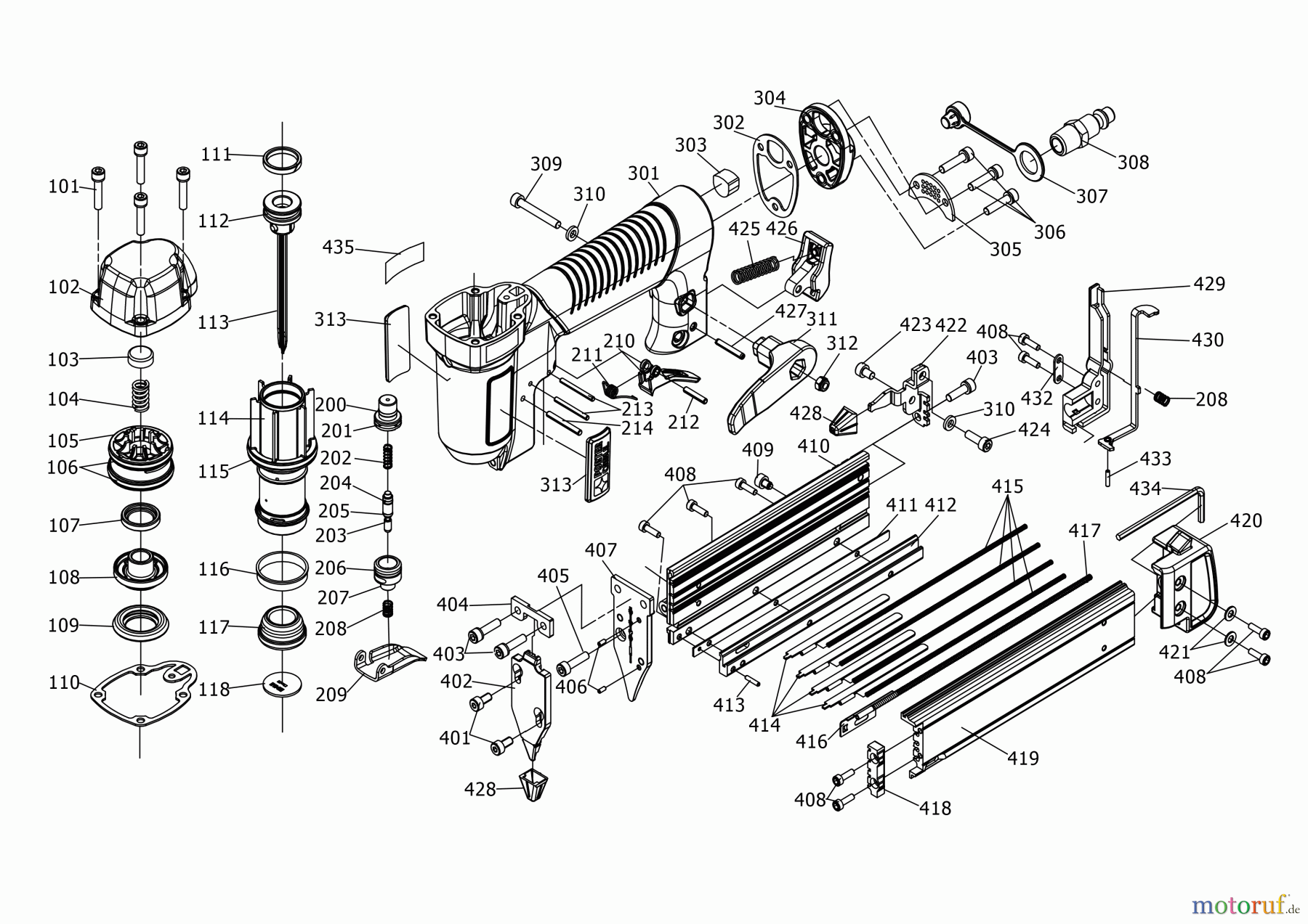  PORTER CABLE CORDLESS NAILERS/STAPLERS NAGLER PIN138 Seite 1