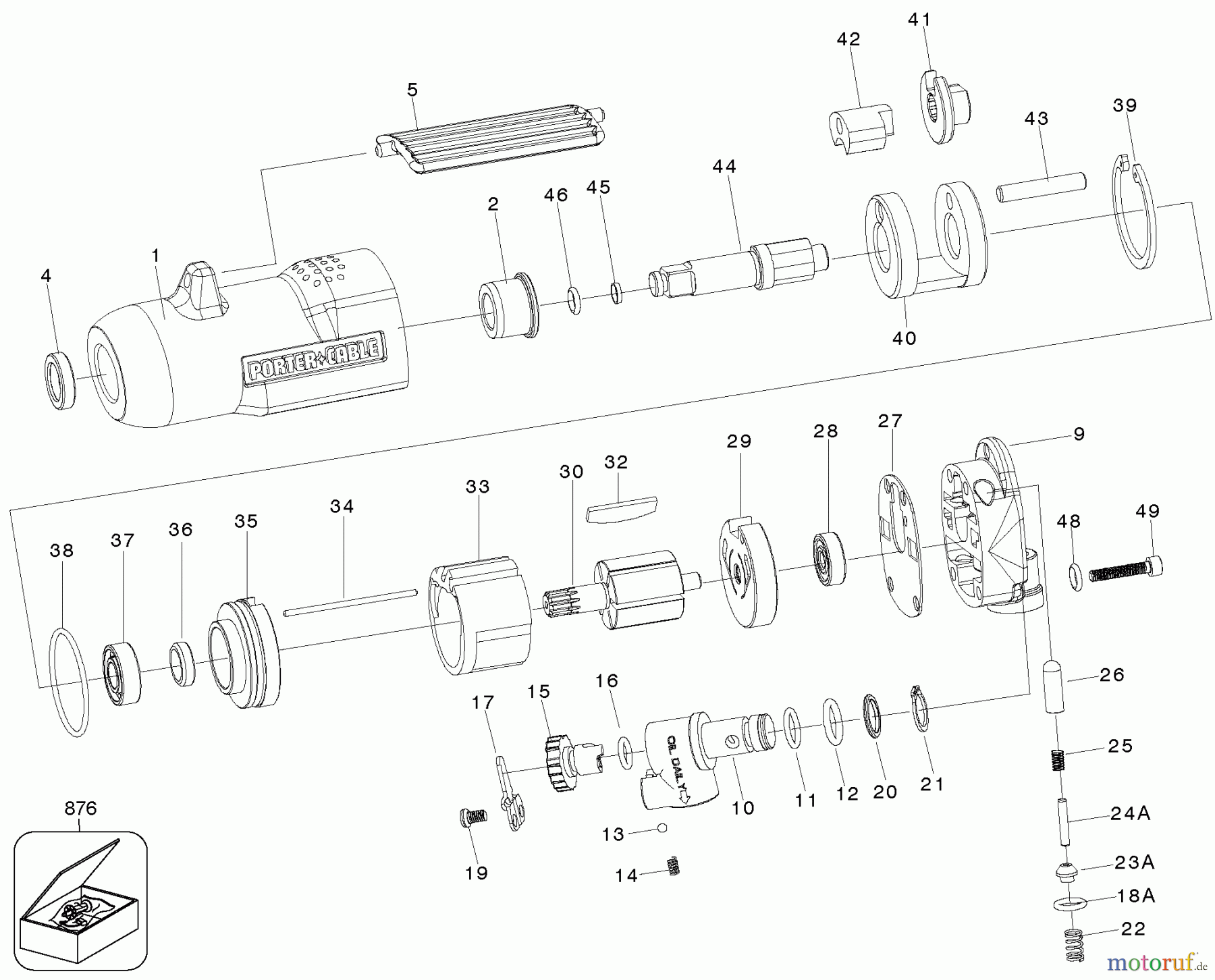 PORTER CABLE Divers WRENCH IMPACT BUTTERFLY 3 PT381 Seite 1