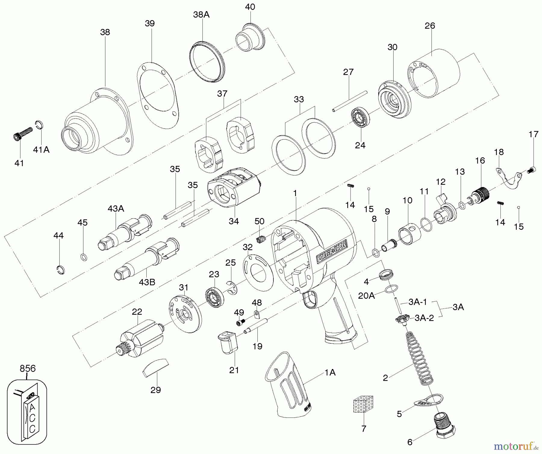 PORTER CABLE Divers WRENCH IMPACT .5IN TWIN H PT502 Seite 1