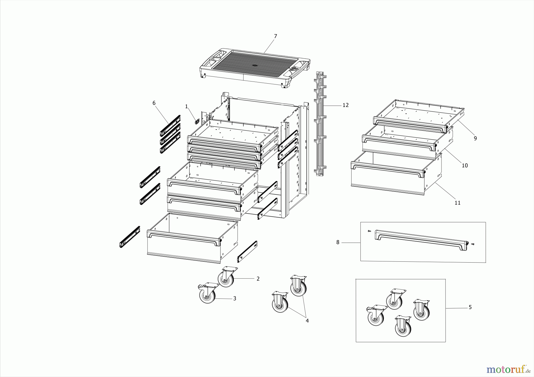 FACOM STORAGE WERKSTATTWAGEN ROLL.6GM3S Seite 2