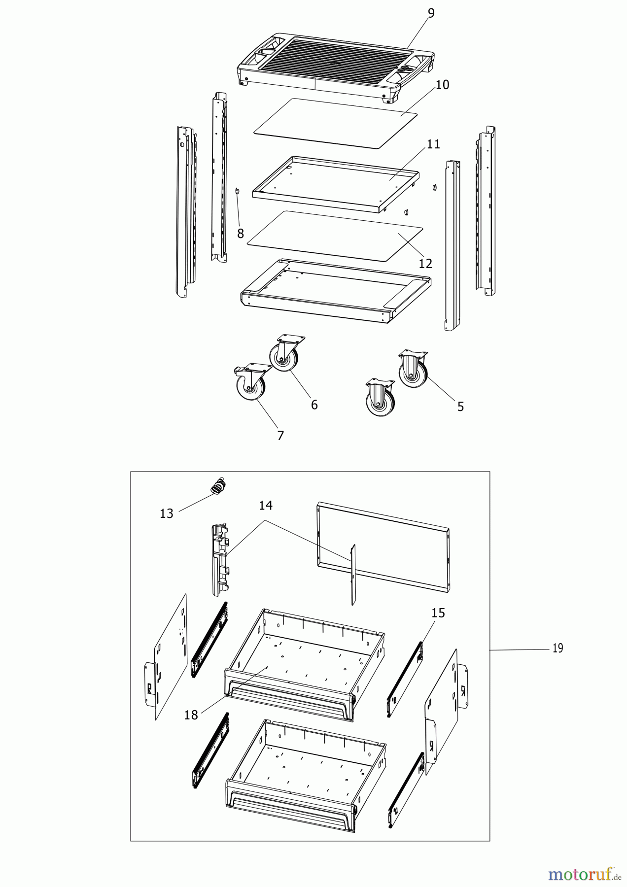 FACOM STORAGE WERKSTATTWAGEN ROLL.UC3S2DM4 Seite 1