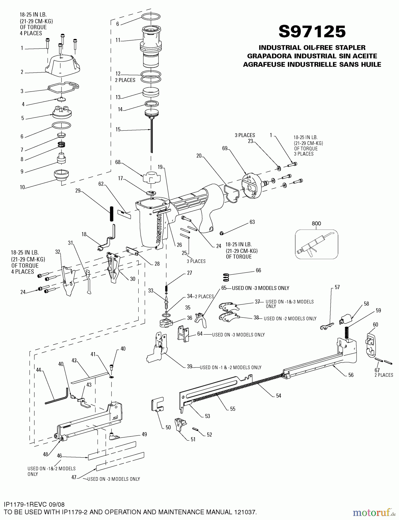 BOSTITCH STAPLER HEFTER S97125 Seite 1