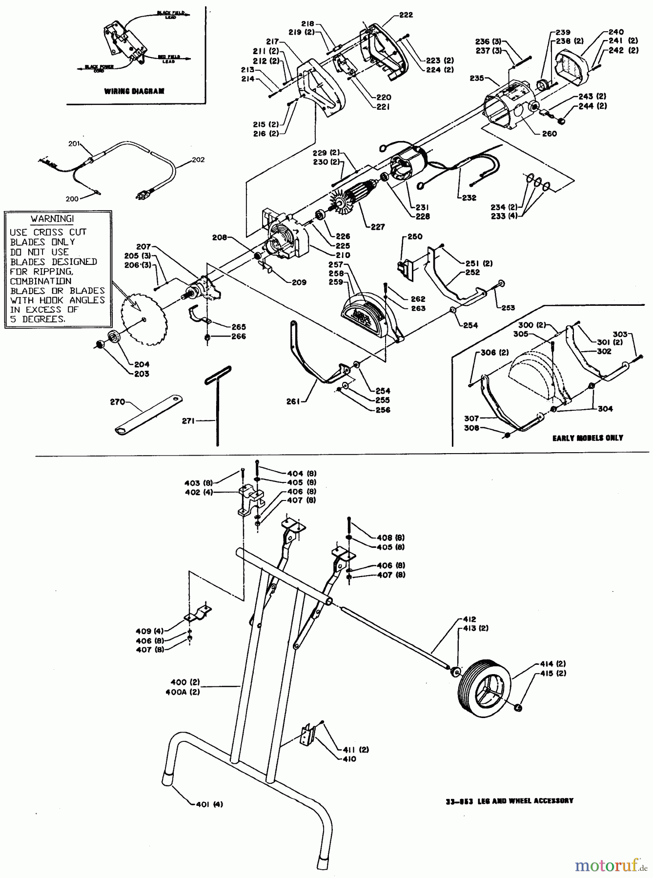PORTER CABLE Divers LEG SET 33-053 Seite 1