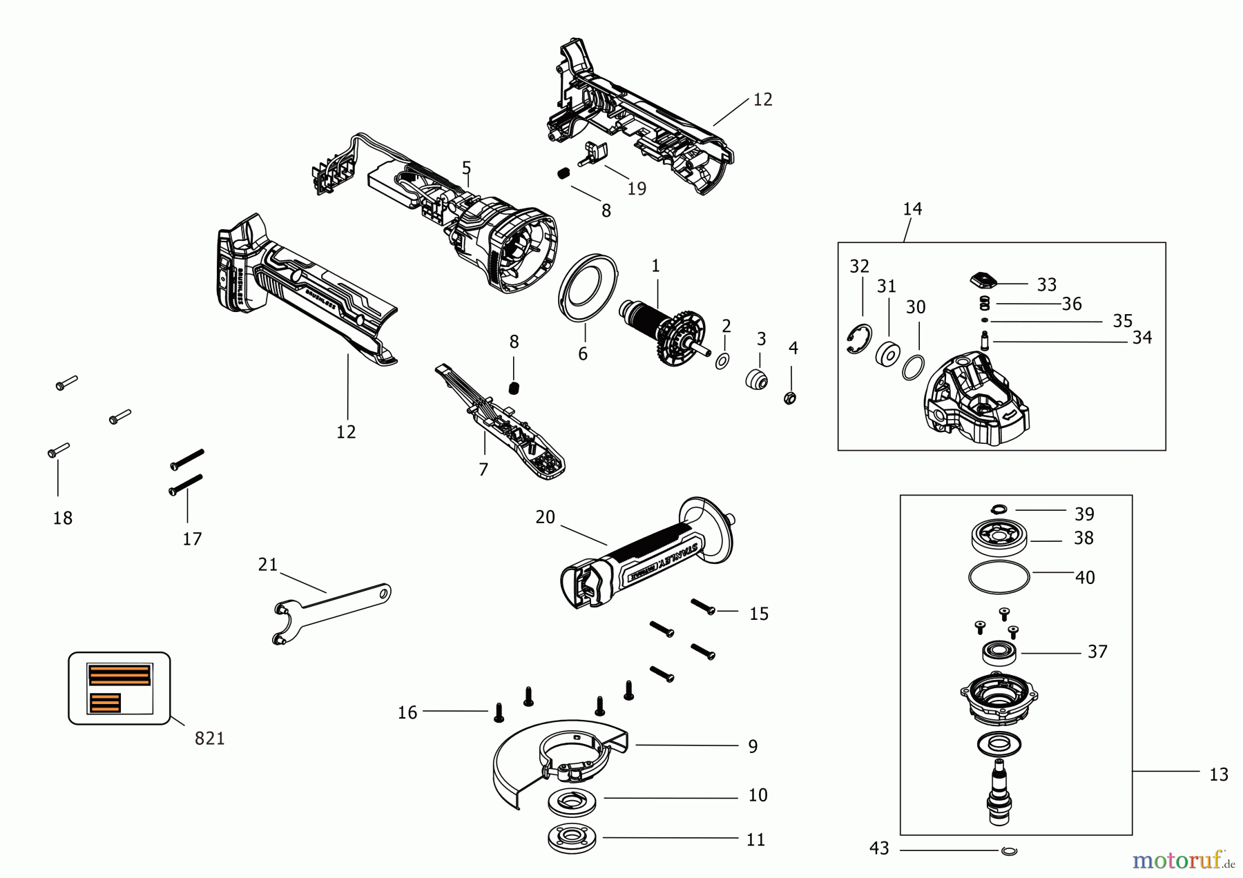  STANLEY CORDLESS GRINDER SCHLEIFER SBG700 Seite 1