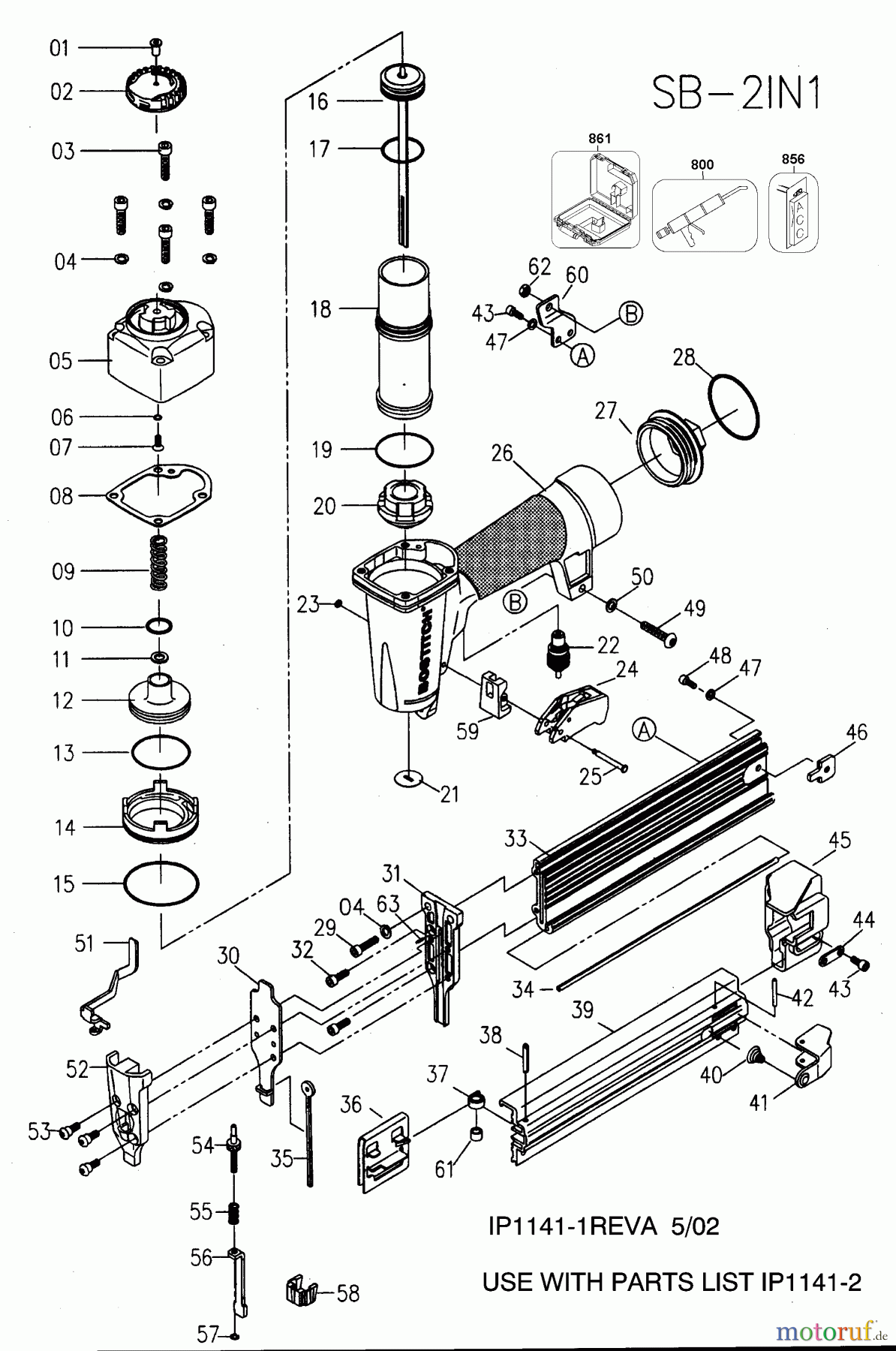 BOSTITCH NAILERS NAGLER SB-2IN1 Seite 1