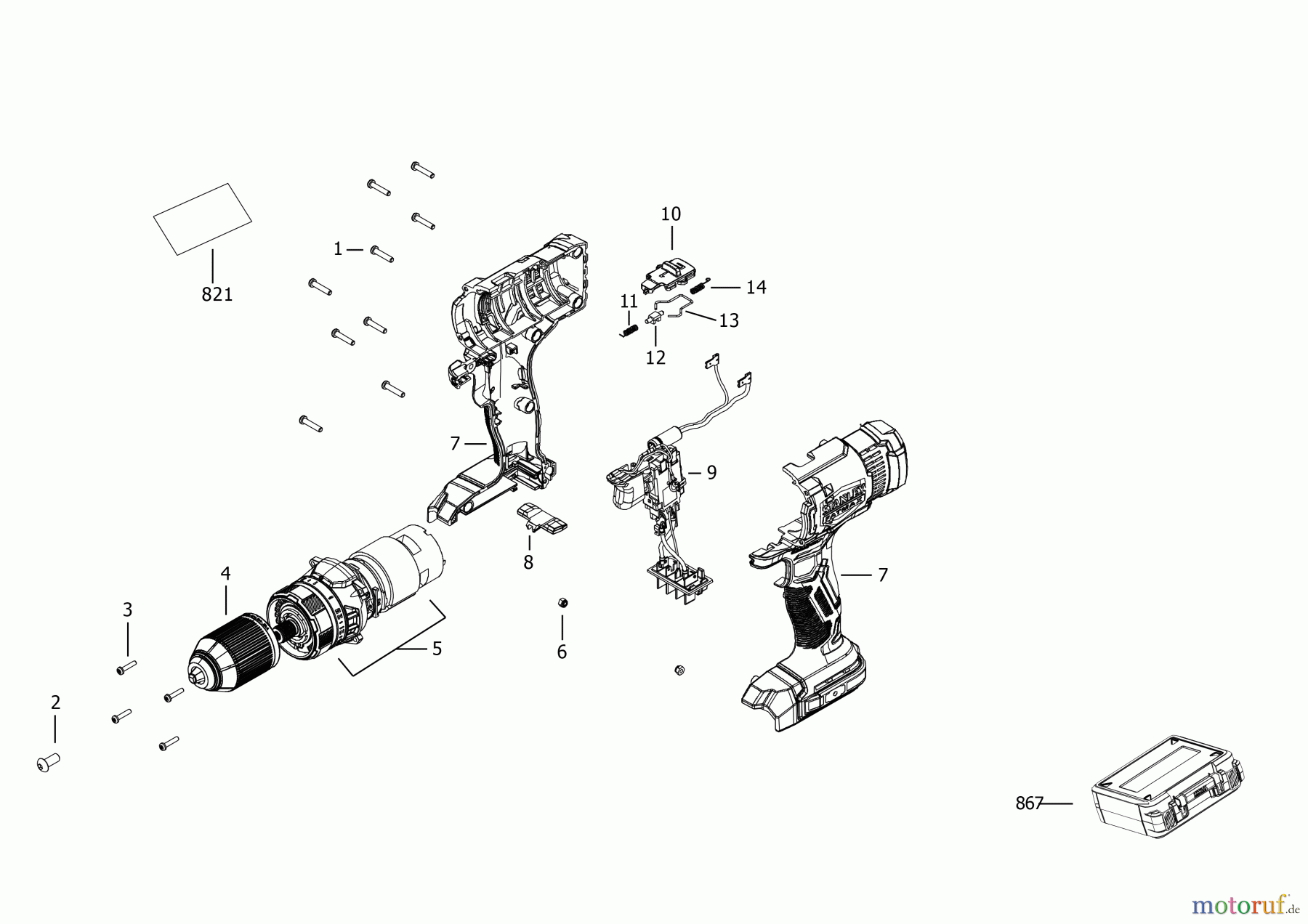 STANLEY CORDLESS DRILLS CDLS DRILLS 18V AKKU-BOHRMASCHINE SCD700B Seite 1
