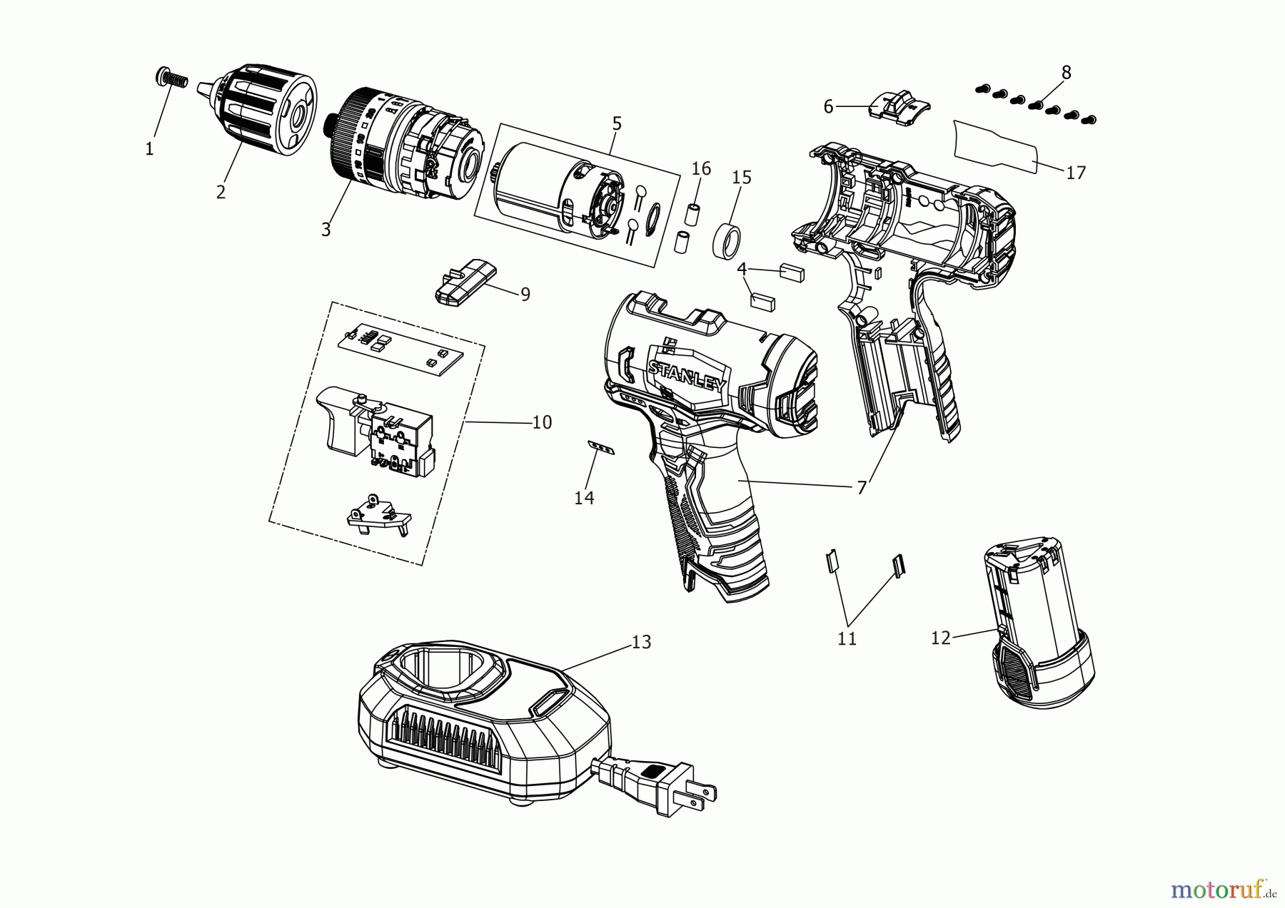  STANLEY CORDLESS DRILLS CDLS DRILLS 18V AKKU-BOHRMASCHINE SCH10D1 Seite 1