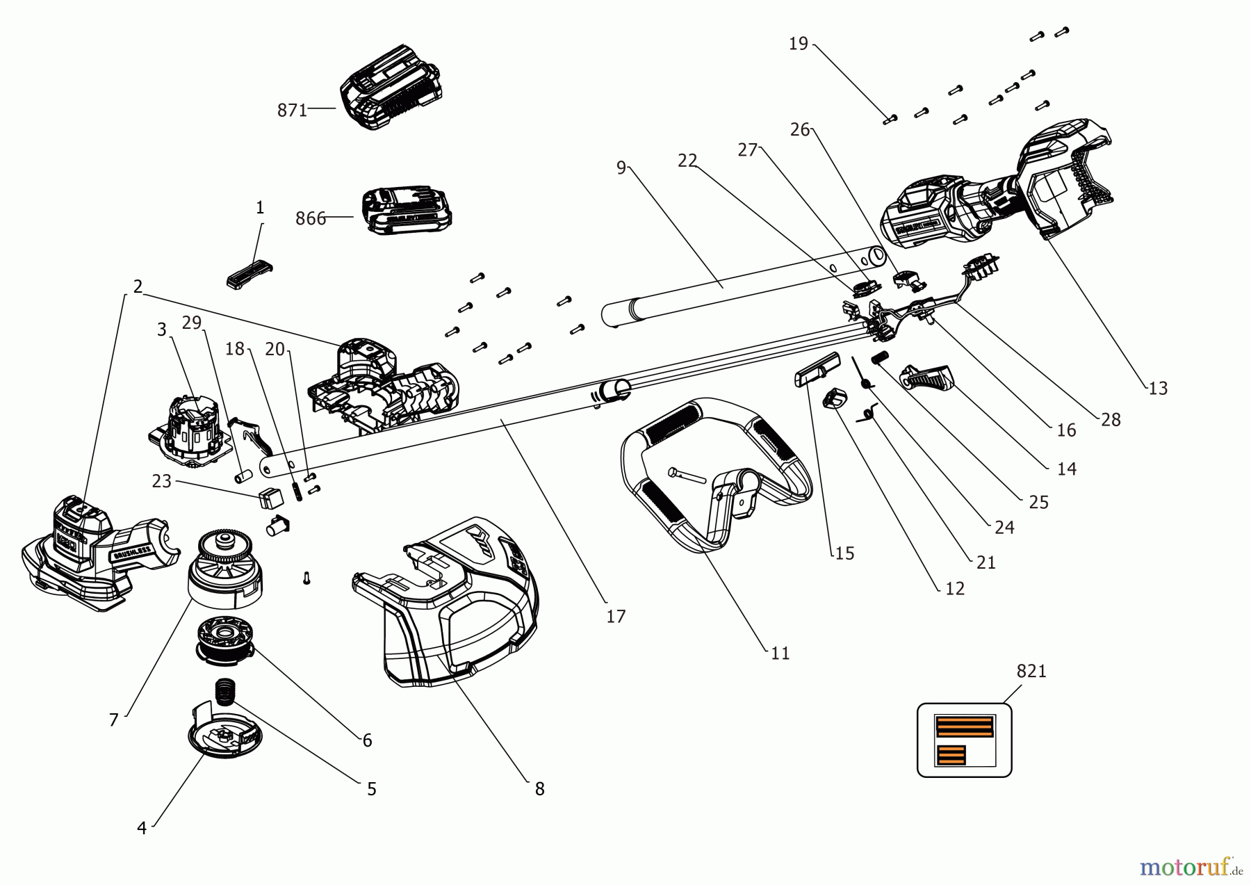 BLACK+DECKER AUSSERHALB HECKENSCHEREN, FADENTRIMMER, SCHEREN AKKU-RASENTRIMMER SFMSTB930M Seite 1