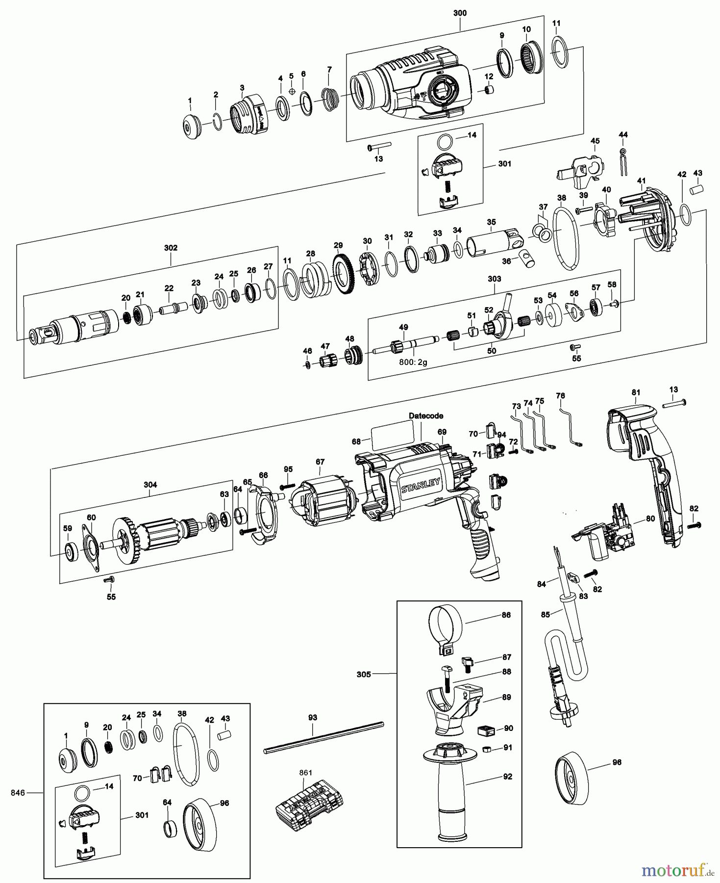  STANLEY HAMMERS ROTARY HAMMERS SDS-PLUS DREHHAMMER SHR263KA Seite 1