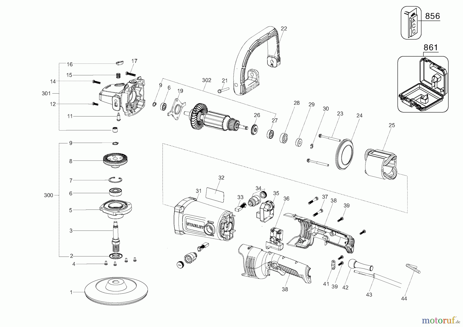 STANLEY METAL WORKING POLISHERS 1300W 180mm POLISHER SP137K Seite 1