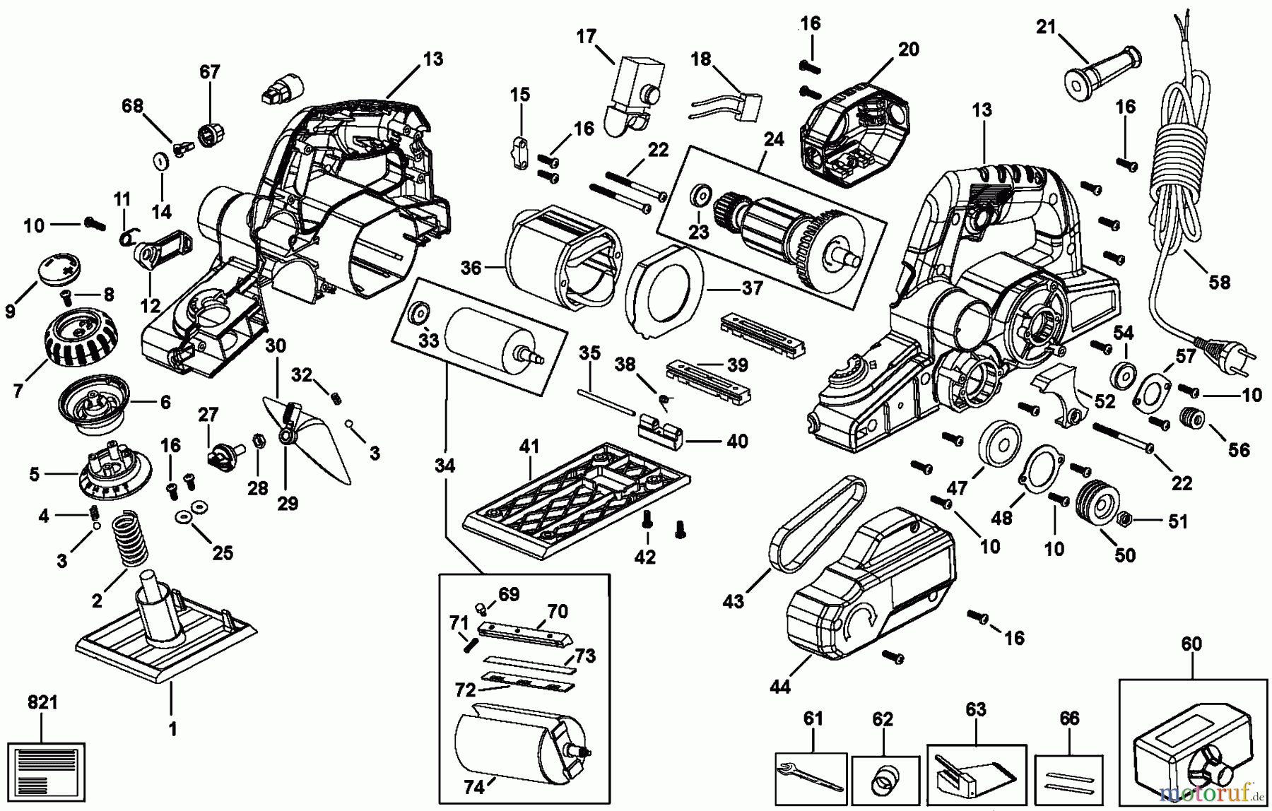 STANLEY WOODWORKING PLANERS HOBELMASCHINE STPP7502 Seite 1