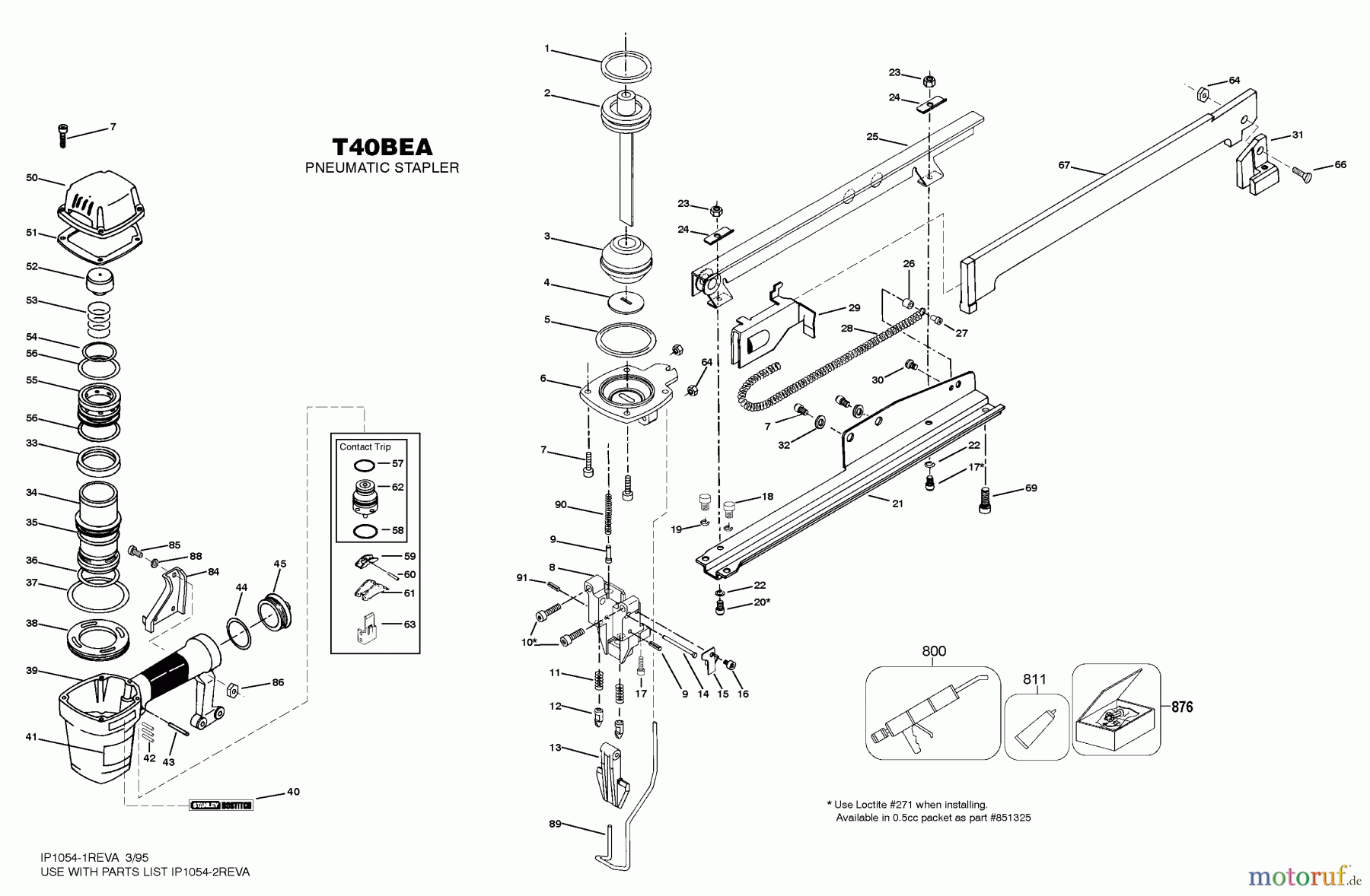 BOSTITCH ACCESSORIES DRUCKLUFTKLAMMER AGRAFEUSE T40BEA Seite 1