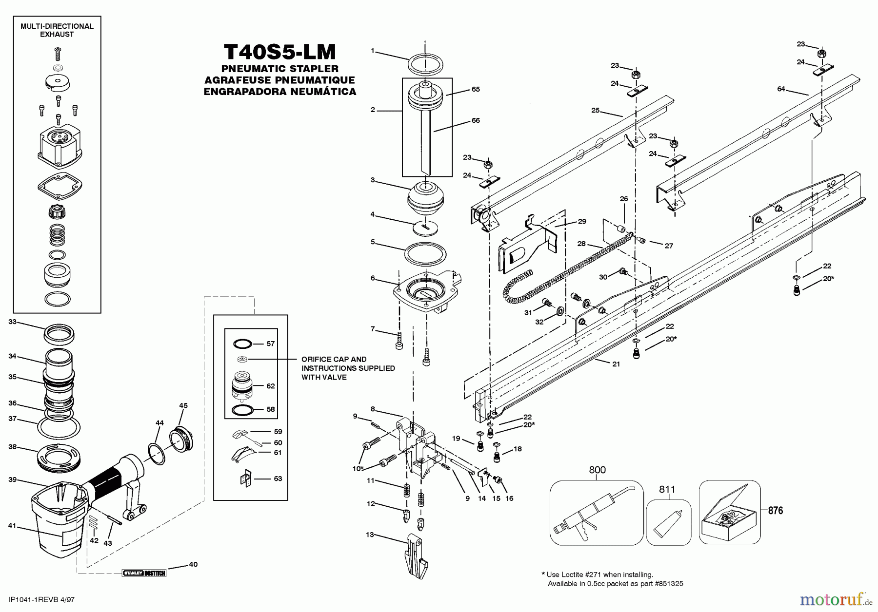 BOSTITCH ACCESSORIES DRUCKLUFTKLAMMER AGRAFEUSE T40S5-LM Seite 1