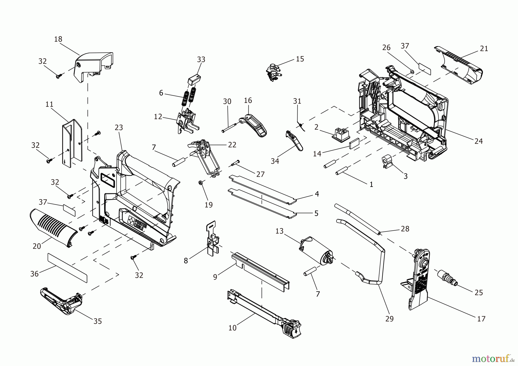  PORTER CABLE CORDLESS NAILERS/STAPLERS NAGLER TS056 Seite 1
