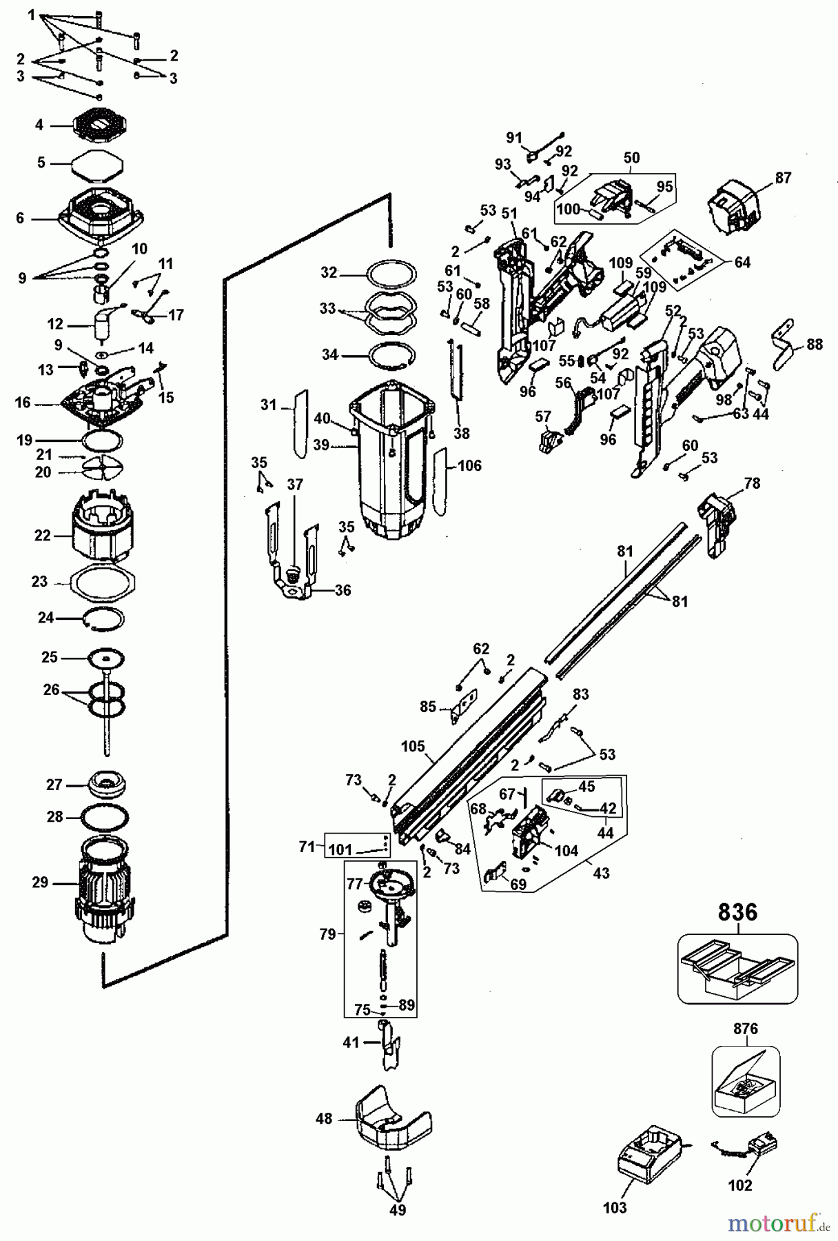  DEWALT BEFESTIGUNG GAS Nagler WOODTOOL CLIP D HD W3-34C 55029-PWR Seite 1