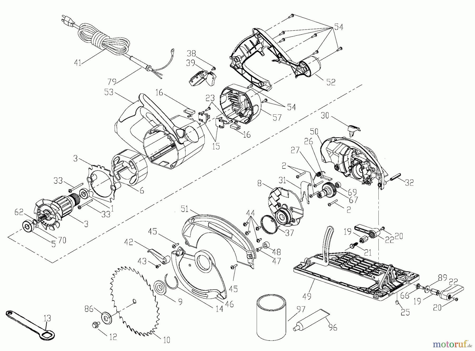 OEM Black und Decker Divers HILTI CIRCULAR SAW WSC167 Seite 1