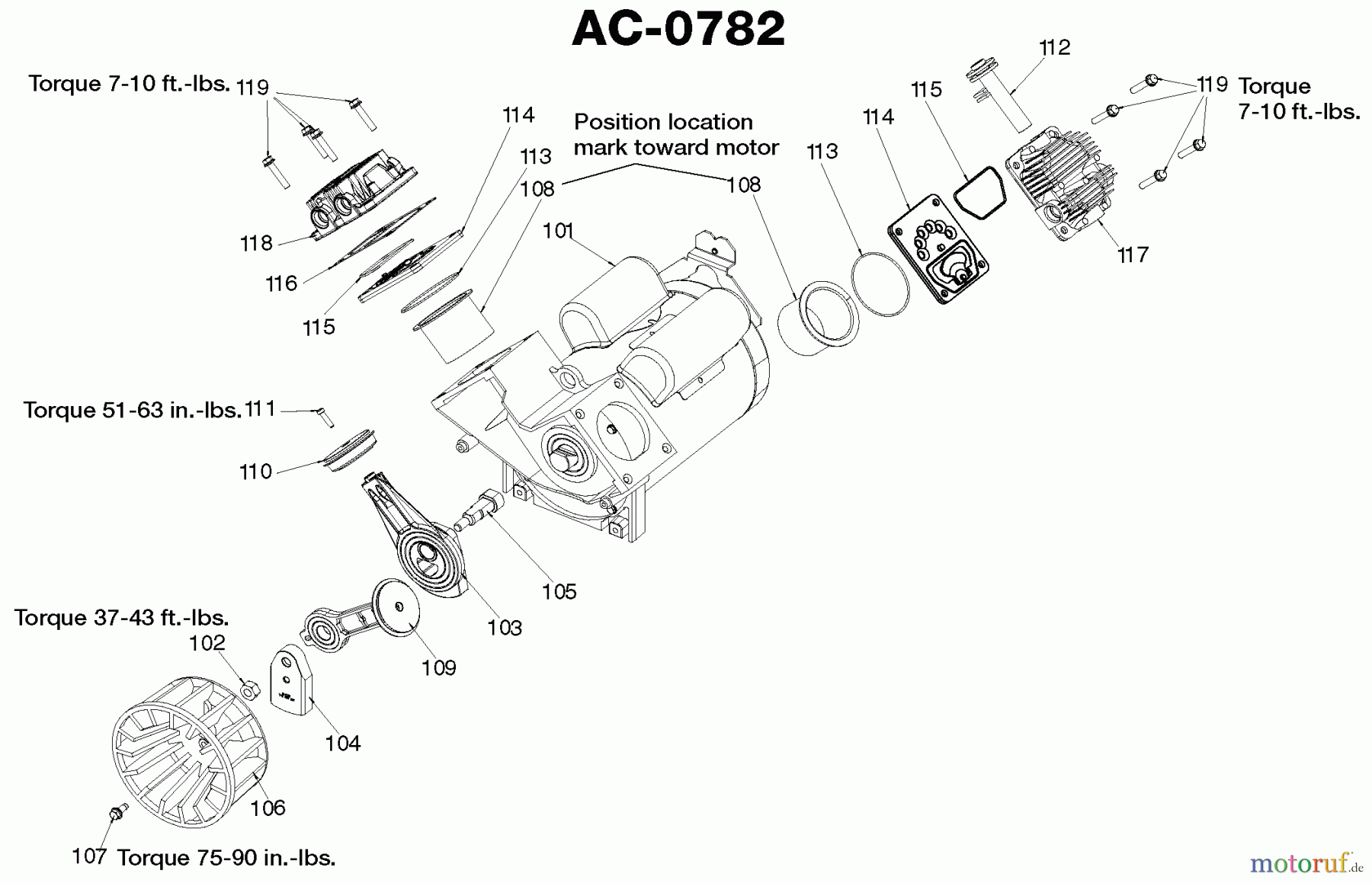  PORTER CABLE Divers A 3.5HP 20G WB TV 2STG 12 CPFC2TV3520W Seite 1
