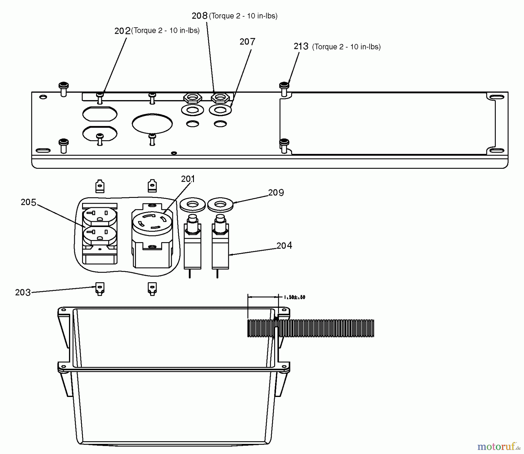 PORTER CABLE Divers G 5250W 10HP B&S BS525-W Seite 3