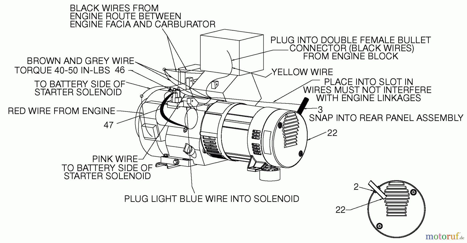 PORTER CABLE Divers G 7500W 13HP B&S BSV750-W Seite 2