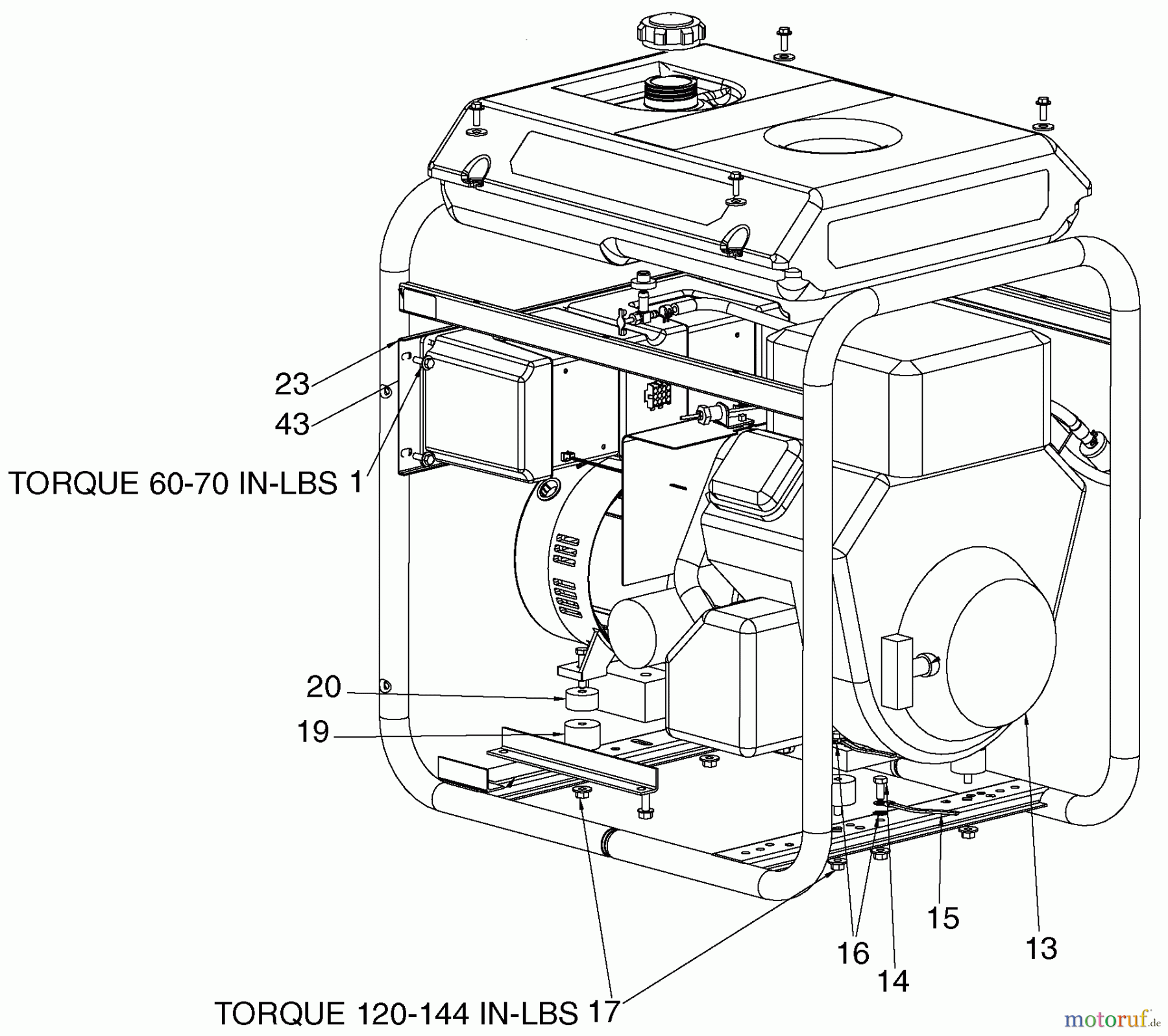 PORTER CABLE Divers G 8000W 14HP B&S BSV800 Seite 2