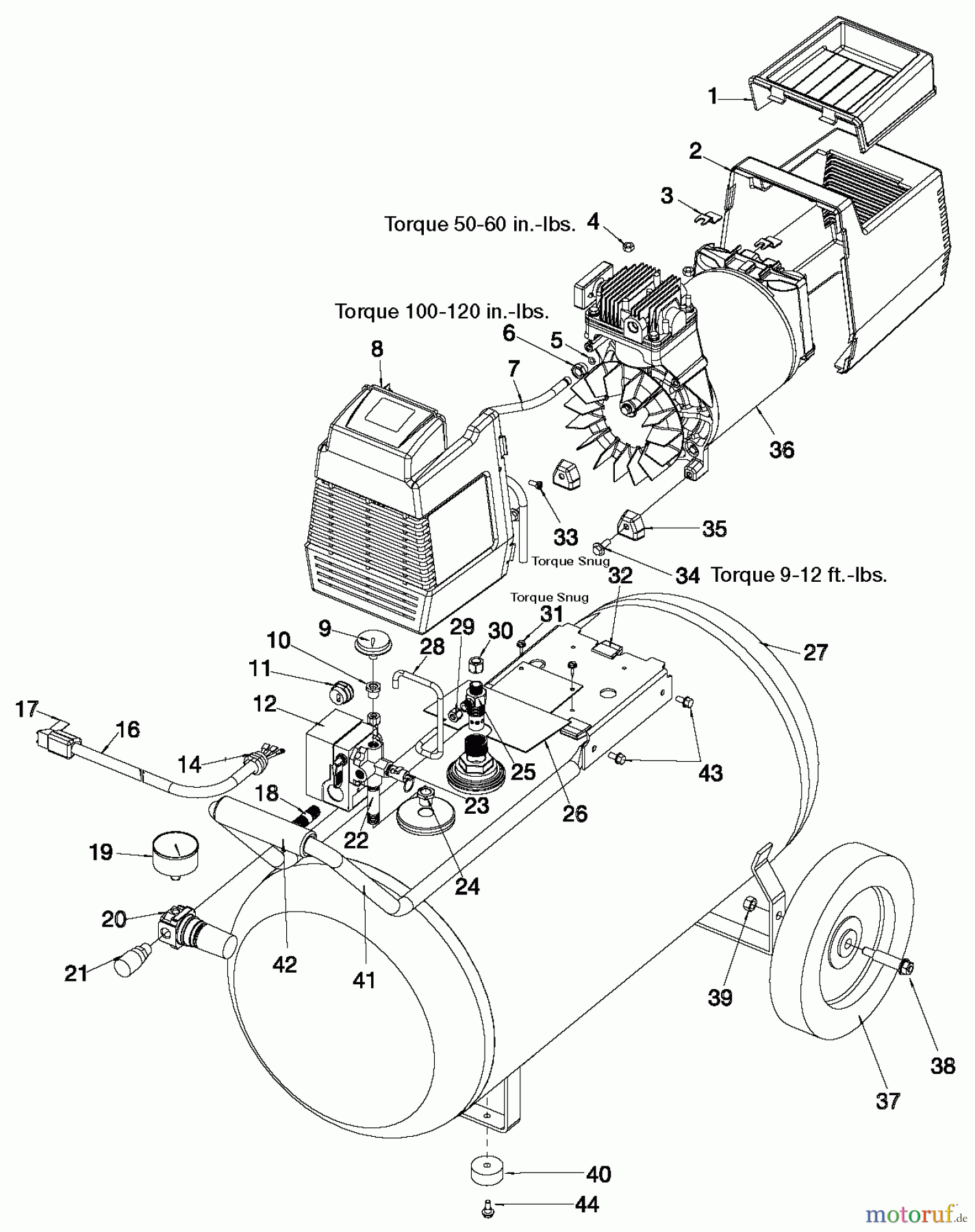  PORTER CABLE Divers A 4.5HP 20G HP PL 1STG 12 C5100 Seite 1