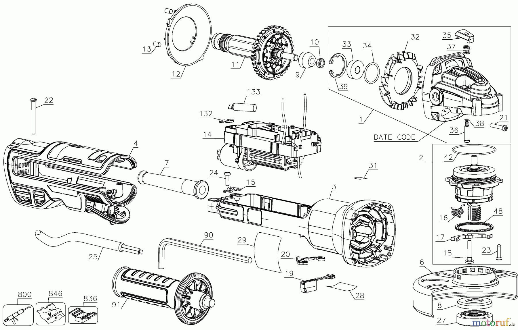 DEWALT Divers SAG 5IN BRUSHLESS GRINDER DWE4324 Seite 1