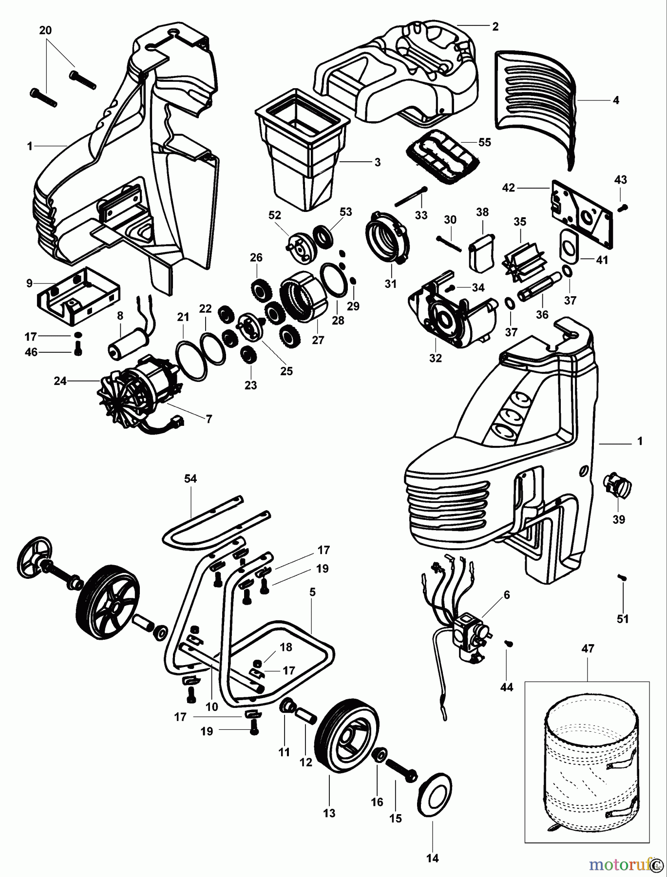 BLACK+DECKER AUSSERHALB RASENMÄHER, HÄCKSLER UND KEHRMASCHINEN SCHREDDER GS2200 Seite 1