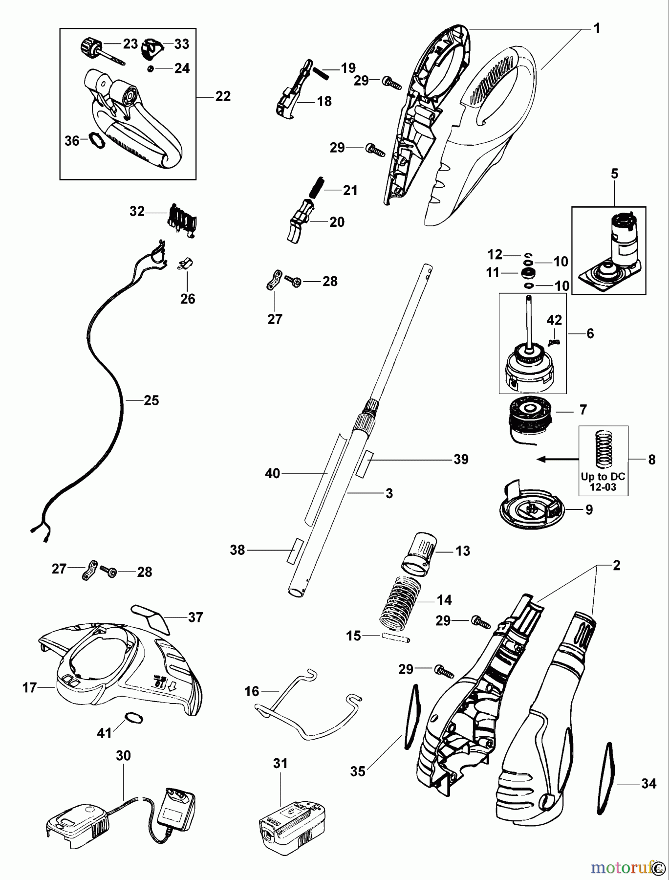 BLACK+DECKER AUSSERHALB HECKENSCHEREN, FADENTRIMMER, SCHEREN AKKU-RASENTRIMMER GLC2500 Seite 1