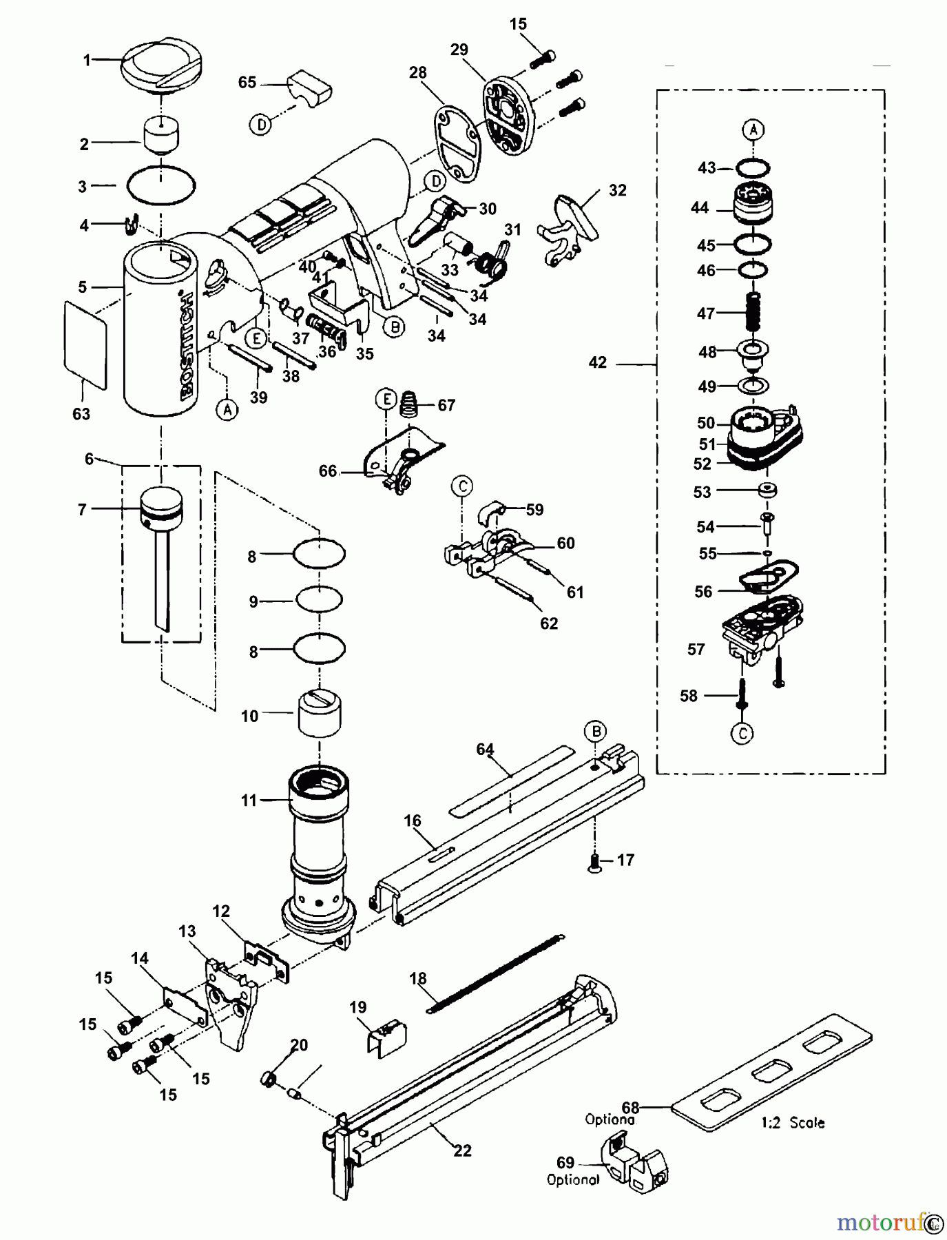 BOSTITCH STAPLER HEFTER TU-216-71-E Seite 1