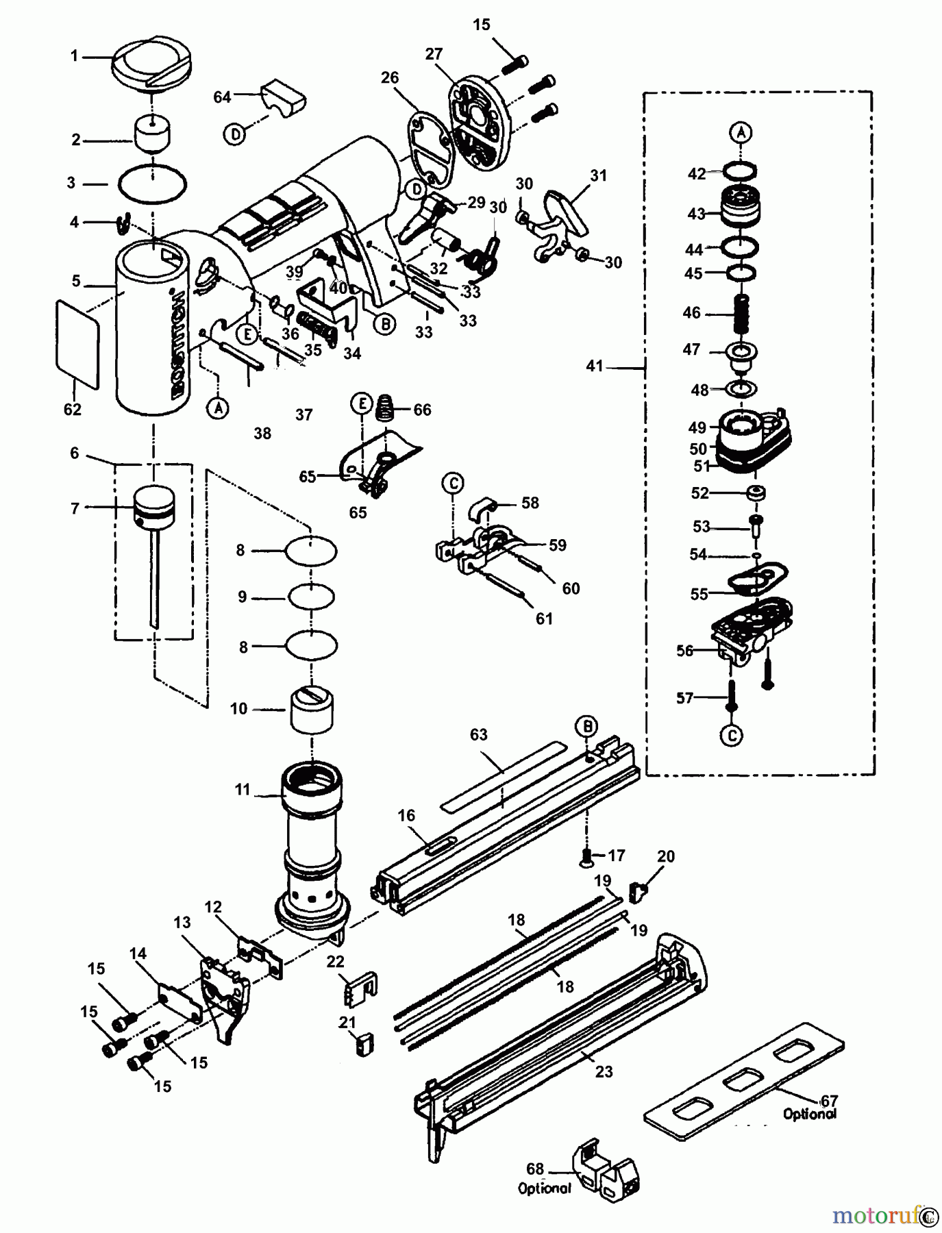  BOSTITCH STAPLER HEFTER TU-216-97-E Seite 1