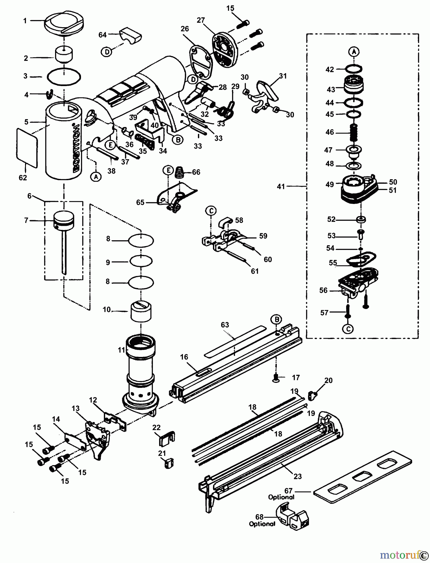 BOSTITCH STAPLER HEFTER TU-216-SJK Seite 1