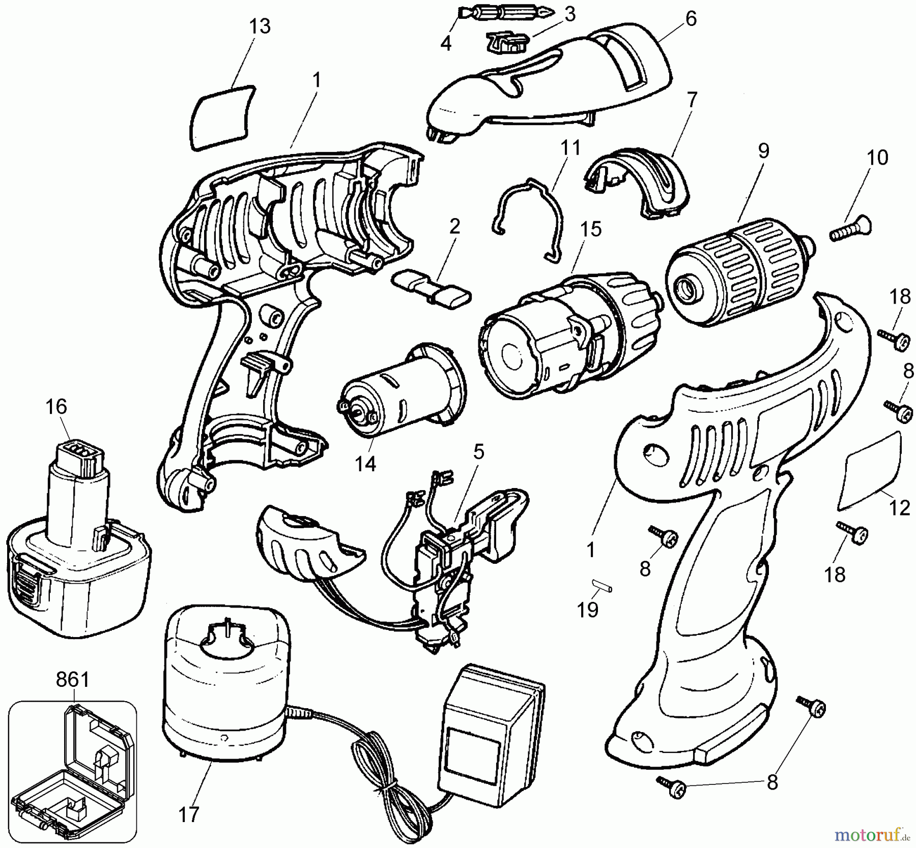  BLACK+DECKER Divers 12V CAMO DRILL KIT CRT129K Seite 1