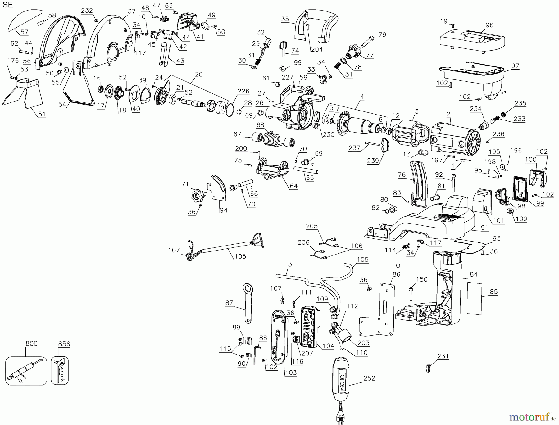  DEWALT Kabelgeführt Fliesensäge 10 HD WET TILE SAW D24000S Seite 1