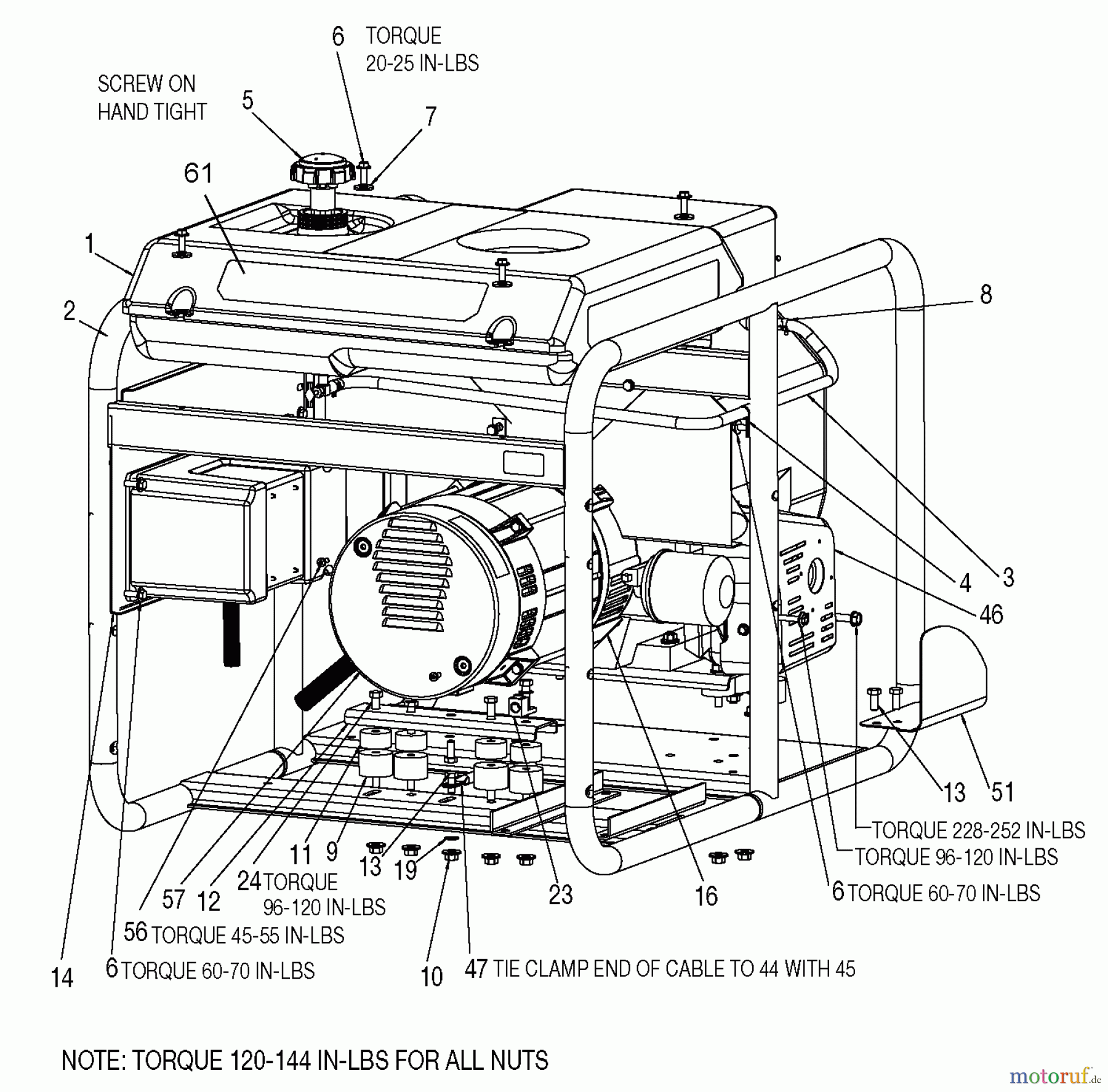  PORTER CABLE Divers G 10000W 20HP HONDA H1000IS-W Seite 1