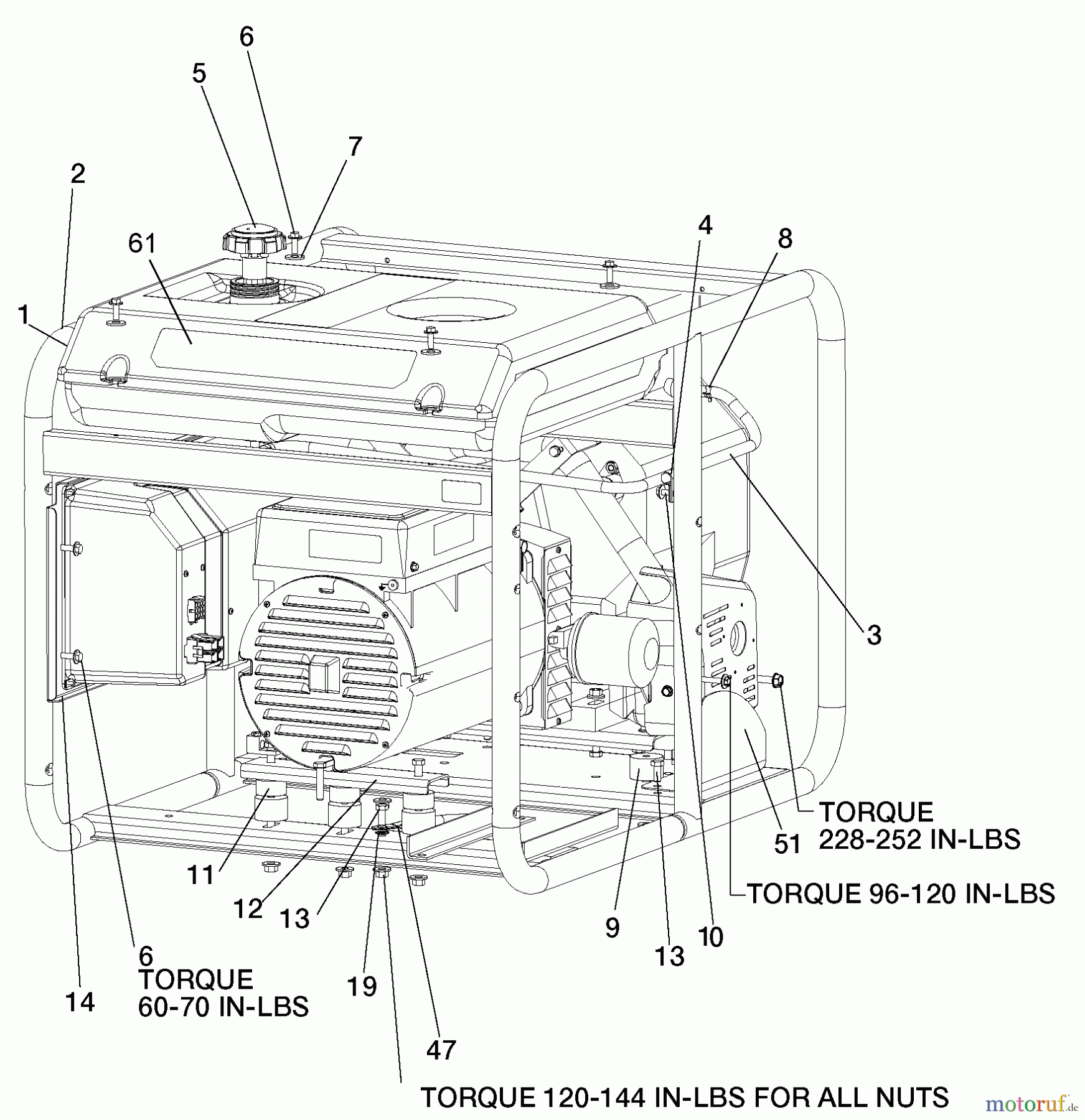 PORTER CABLE Divers G 10000W 20HP HONDA H1000 Seite 1