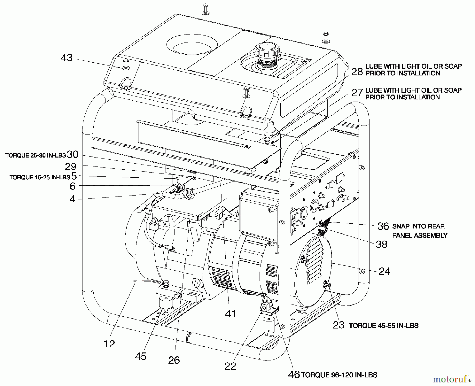 PORTER CABLE Divers G 4500W 9HP HONDA H450CS Seite 2