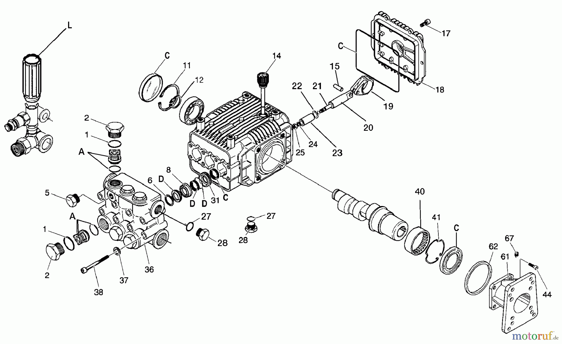 OEM Black und Decker Divers P 2700PSI 3.0GPM 7.5HP B& WGC2731 Seite 3