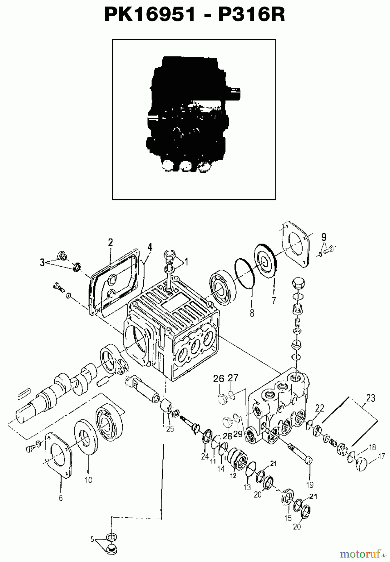 OEM Black und Decker Divers P 3500PSI 4.0GPM 13HP HON 3504CWHBD Seite 1