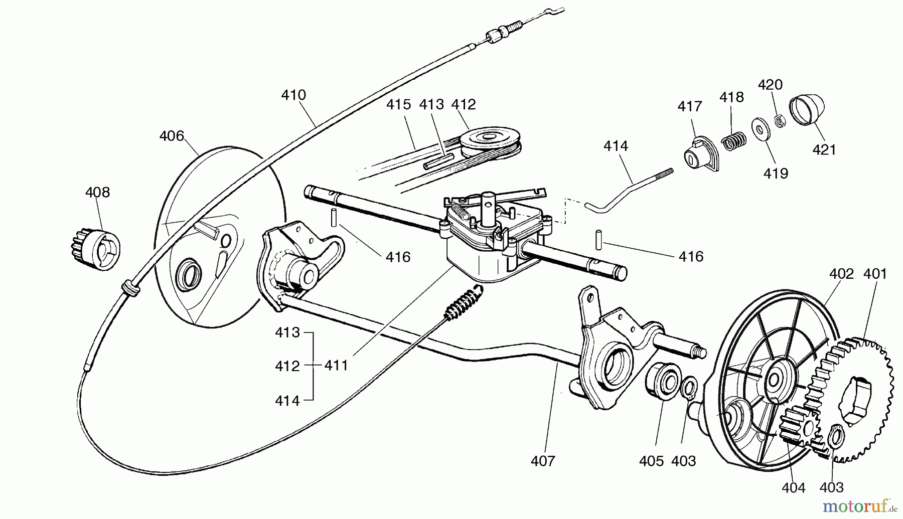  Dolmar Rasenmäher Benzin PM-48 S PM-48 S (2003-2004) 7  Antrieb